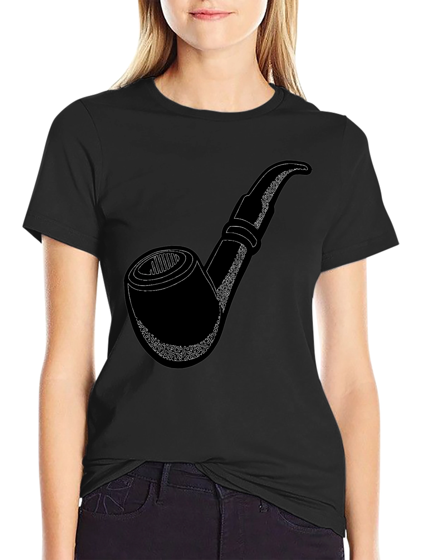 Pipe Graphic Black T-Shirt - Smoking Enthusiast Apparel