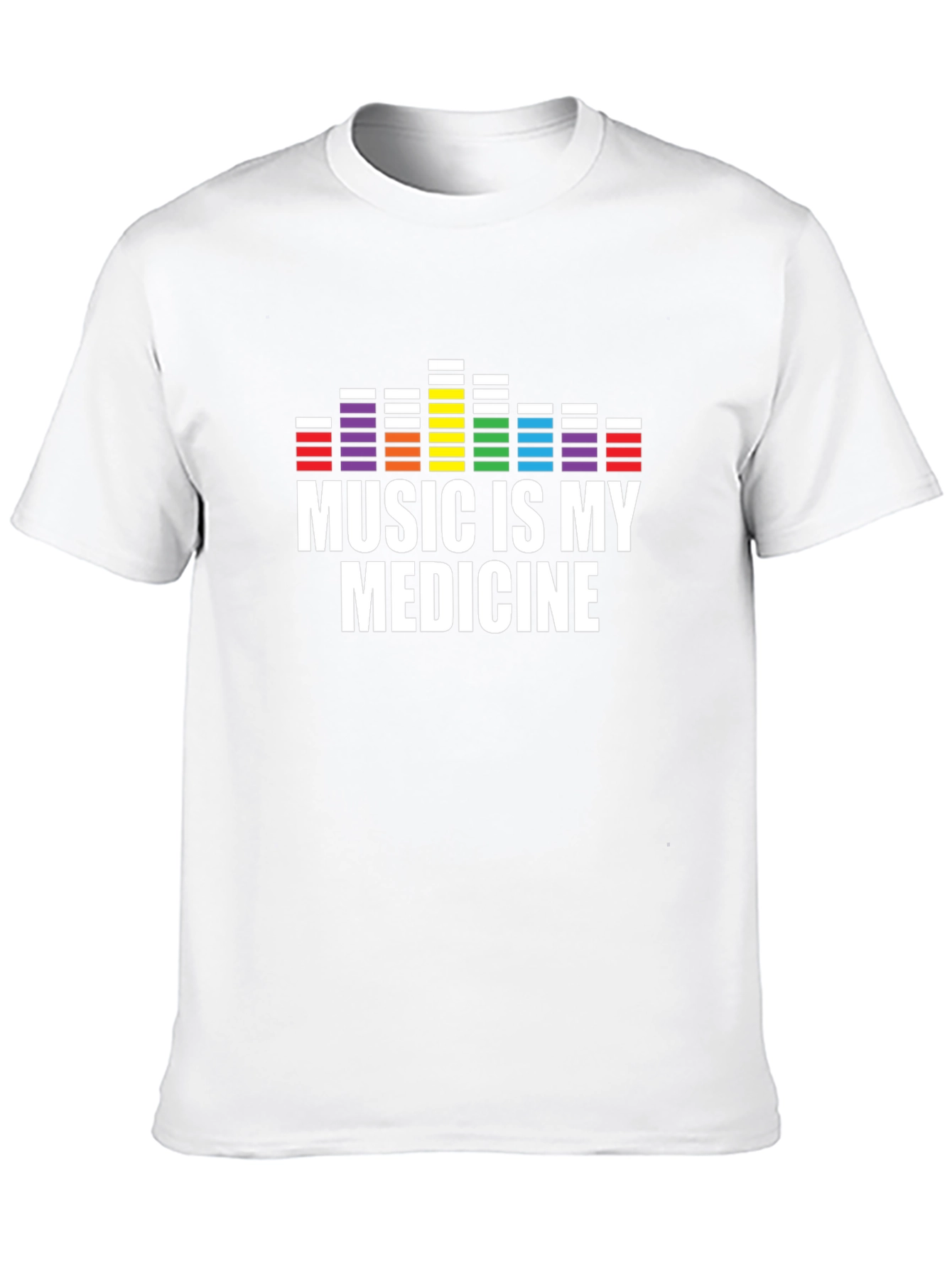 Music is My Medicine Black Graphic T-Shirt
