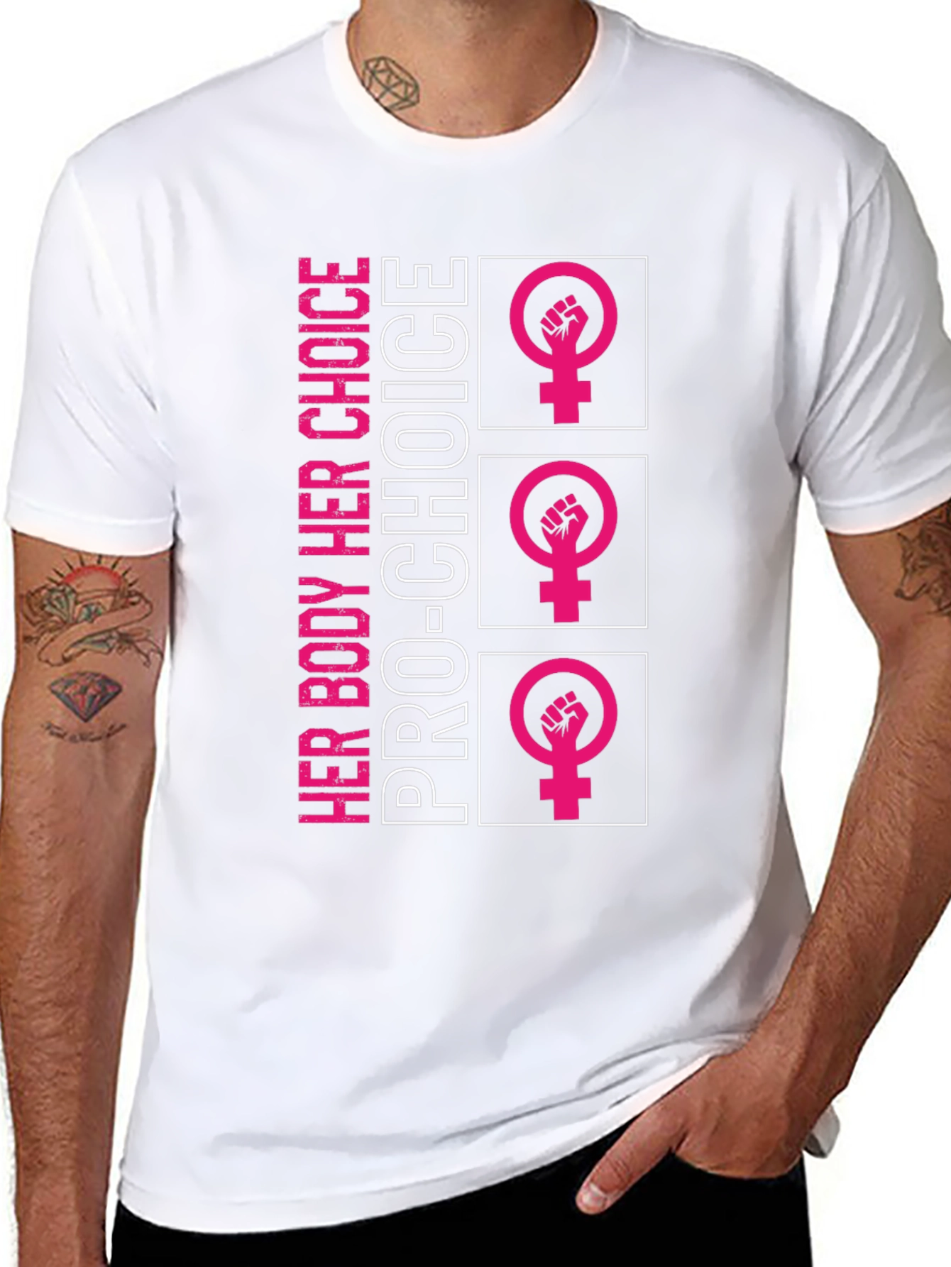 Pro-Choice Her Body Tee - Black Unisex Shirt