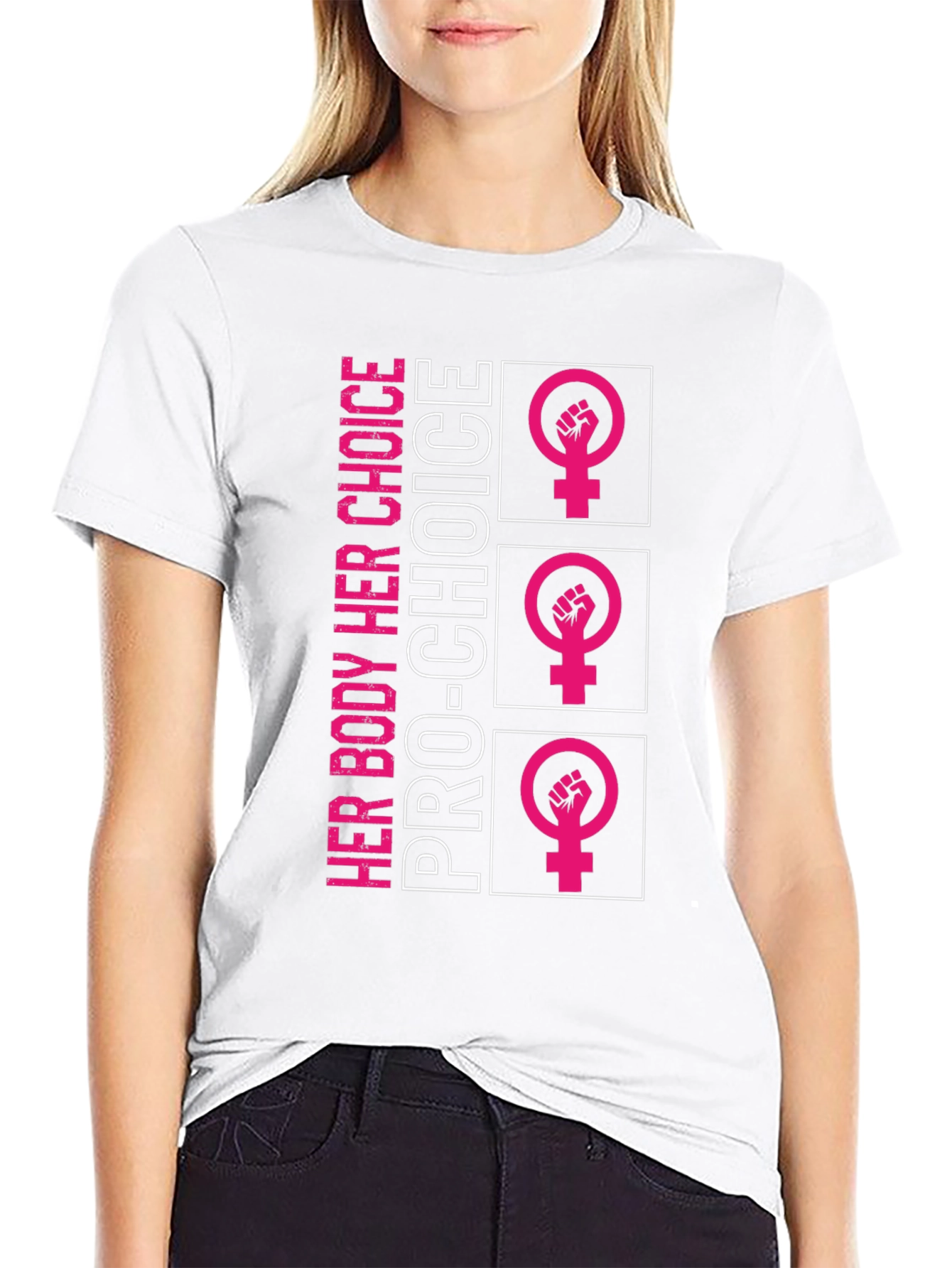 Pro-Choice Her Body Tee - Black Unisex Shirt