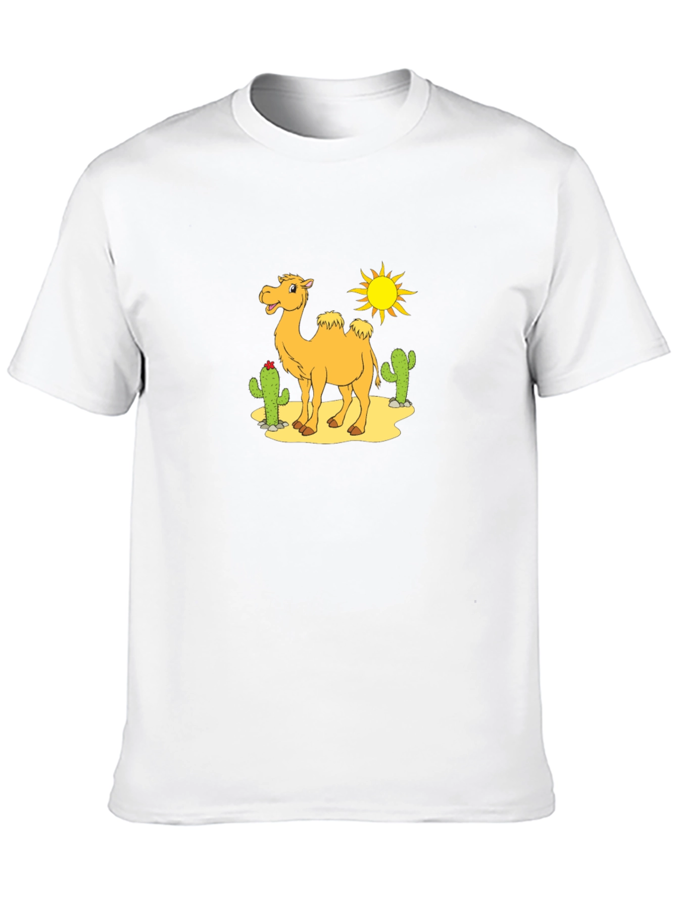 Desert Camel Cartoon Graphic T-Shirt