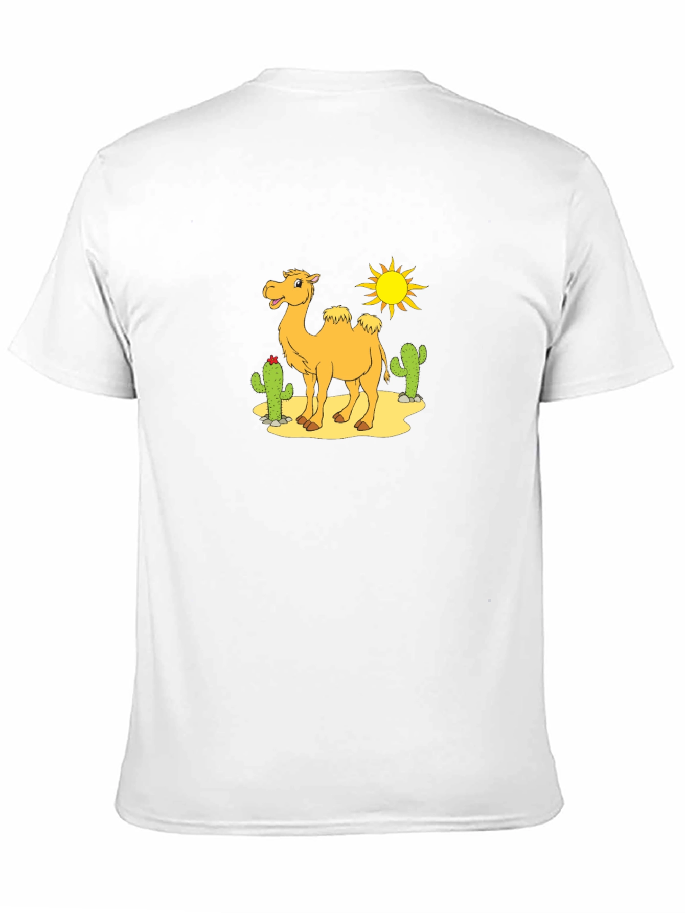 Desert Camel Cartoon Graphic T-Shirt