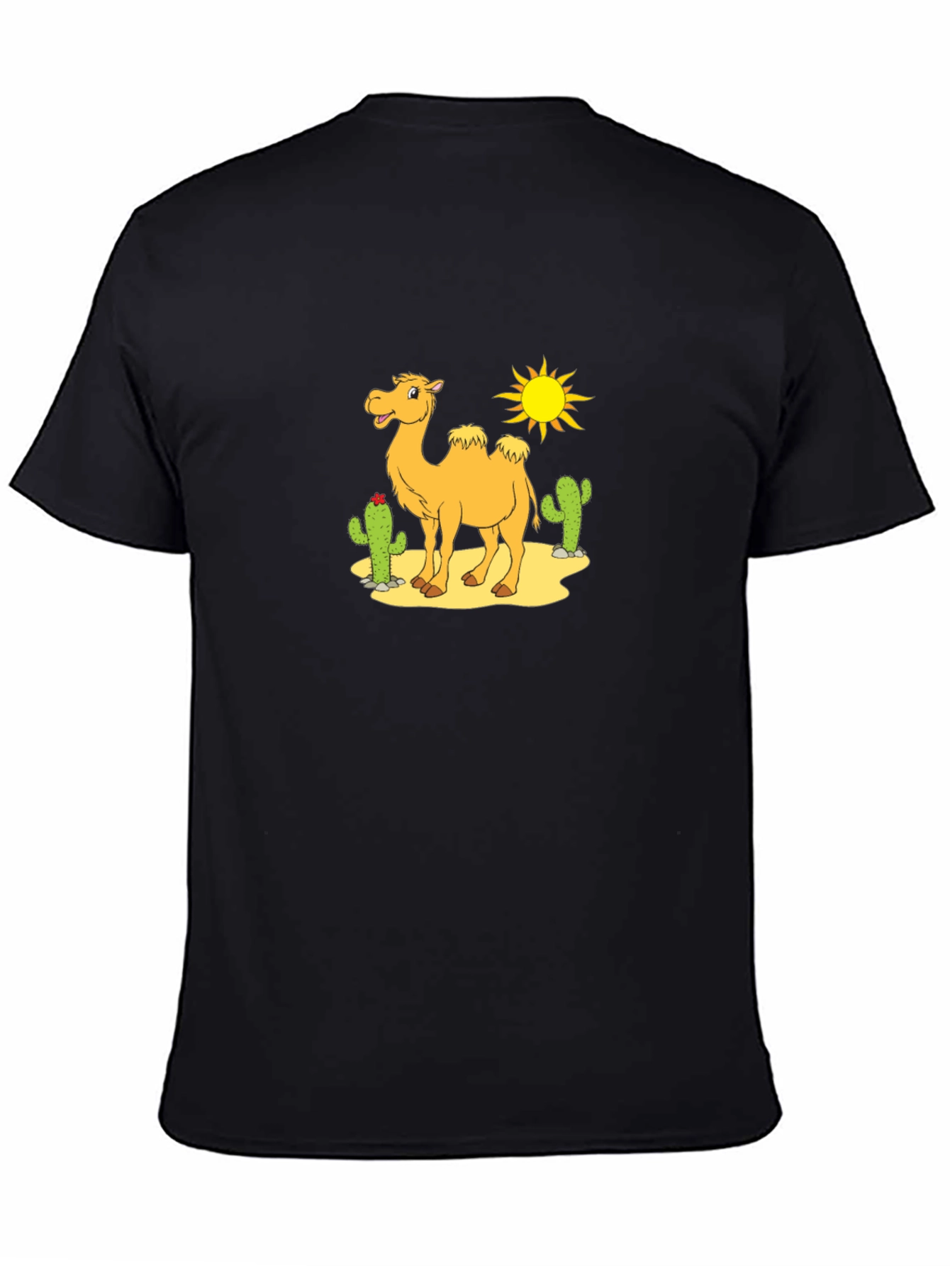 Desert Camel Cartoon Graphic T-Shirt