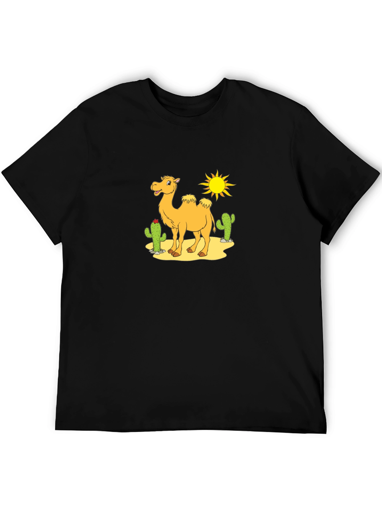 Desert Camel Cartoon Graphic T-Shirt