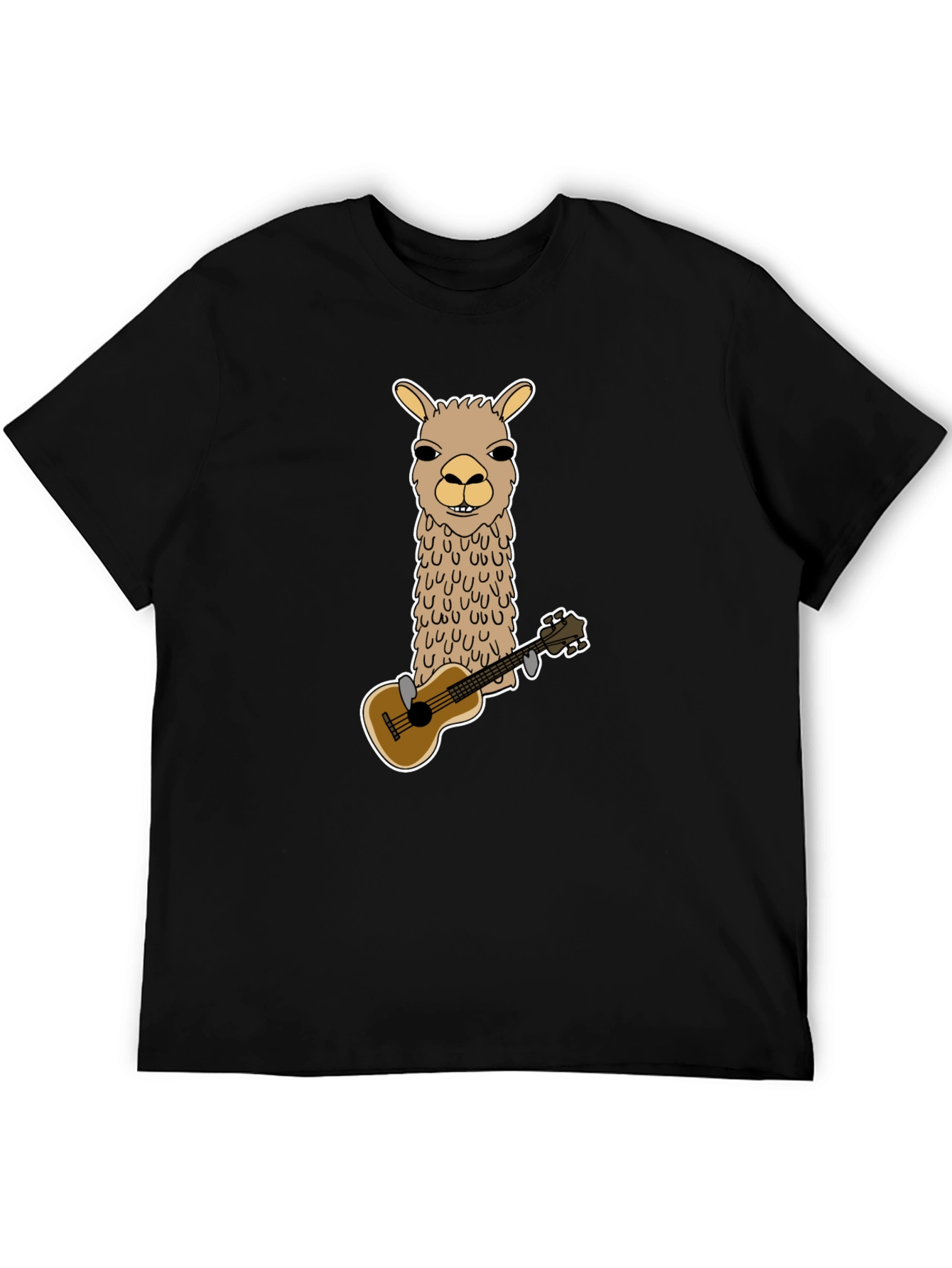 Llama Ukulele T-Shirt - Quirky Graphic Tee