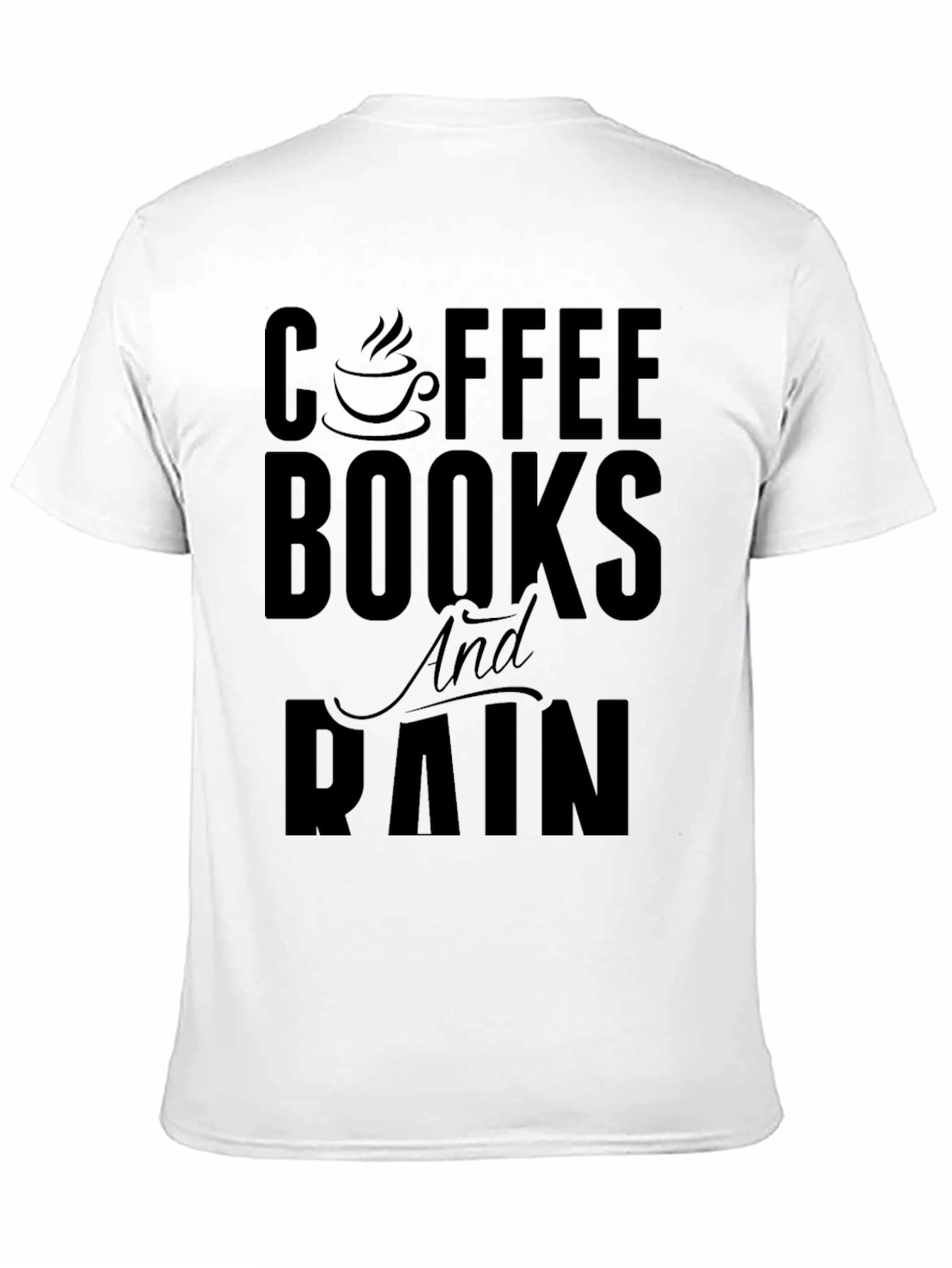 Coffee Books and Rain Black Graphic Tee