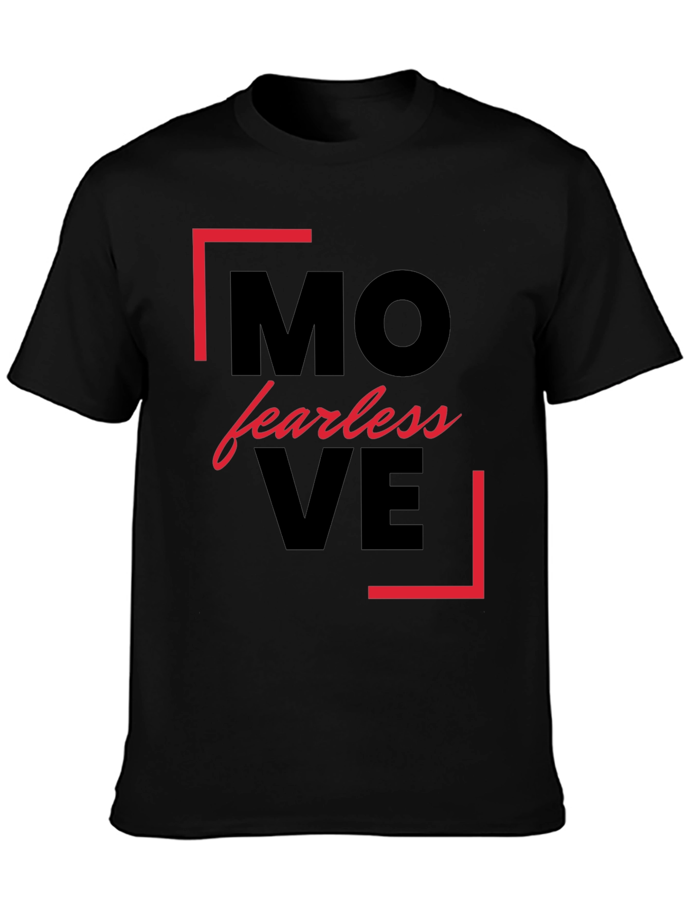 Move Fearless Black Graphic Tee