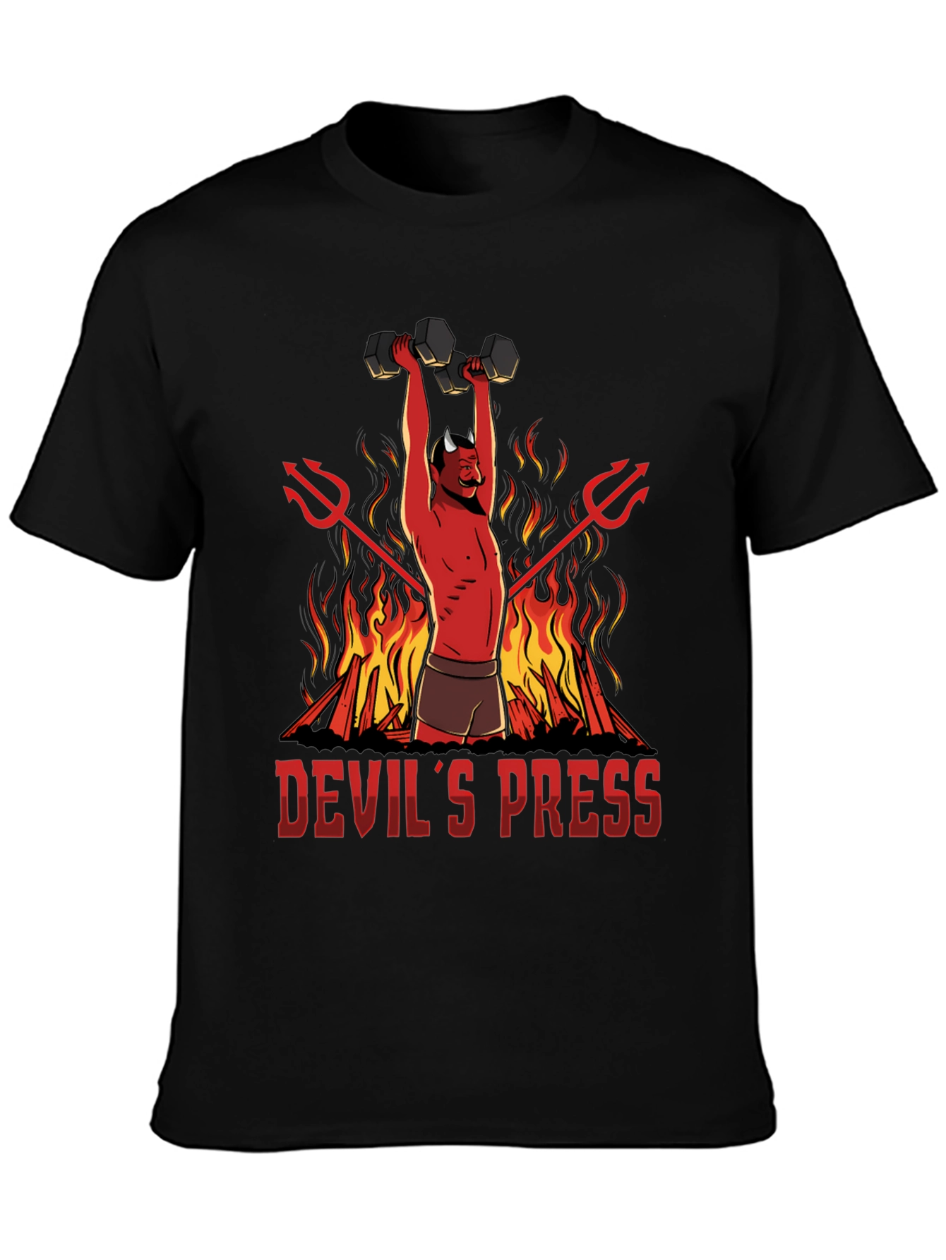 Devils Press Weightlifting T-Shirt - Gym Humor