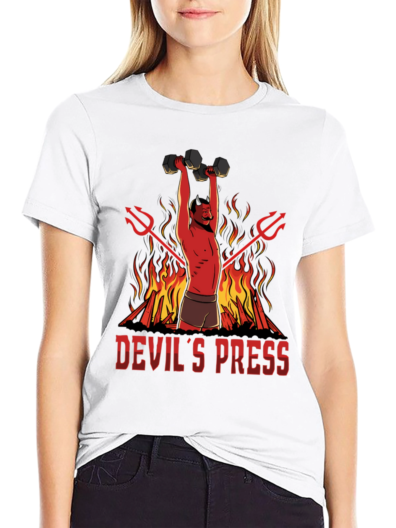 Devils Press Weightlifting T-Shirt - Gym Humor