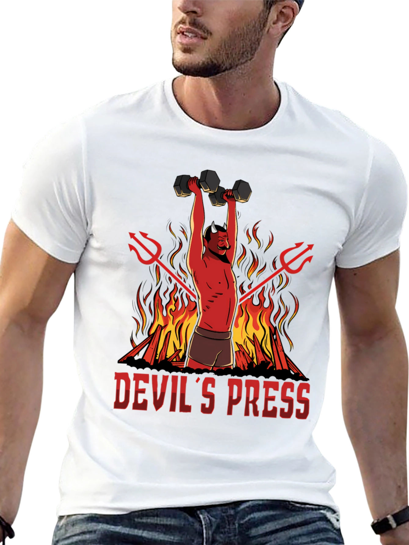 Devils Press Weightlifting T-Shirt - Gym Humor