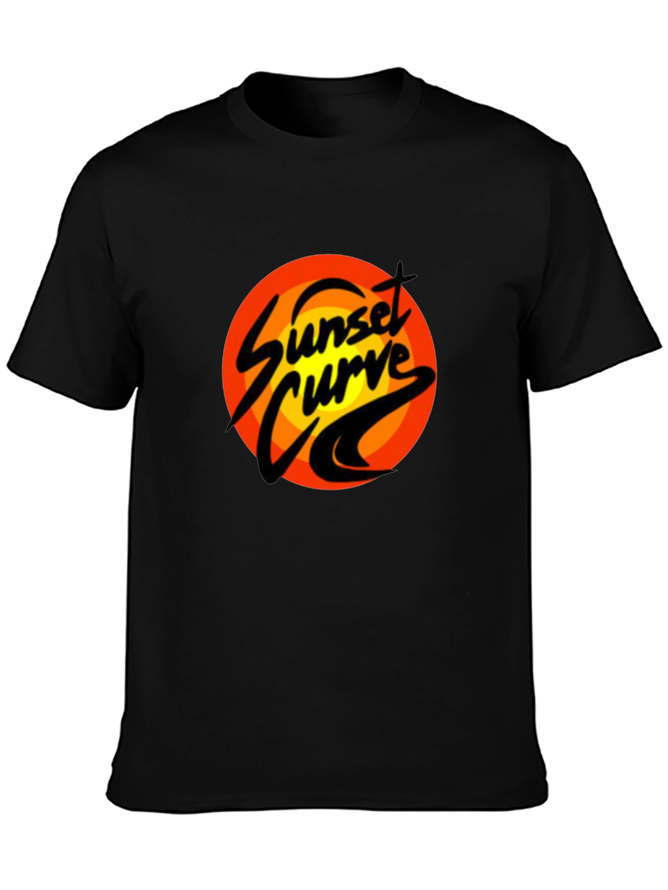 Sunset Curve Graphic T-Shirt - Retro Band Tee