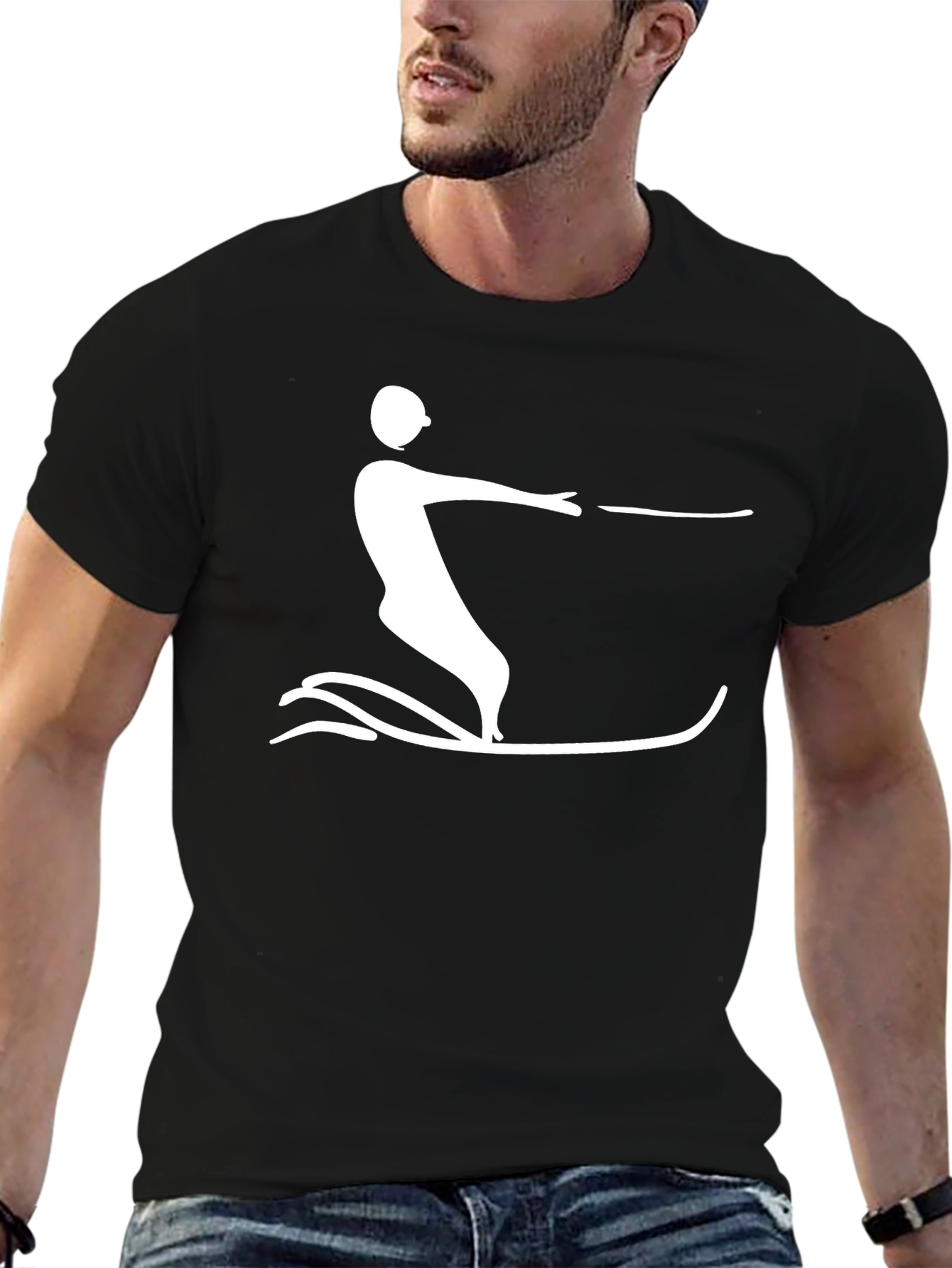 Water Skiing Graphic Tee - Stylish and Sporty
