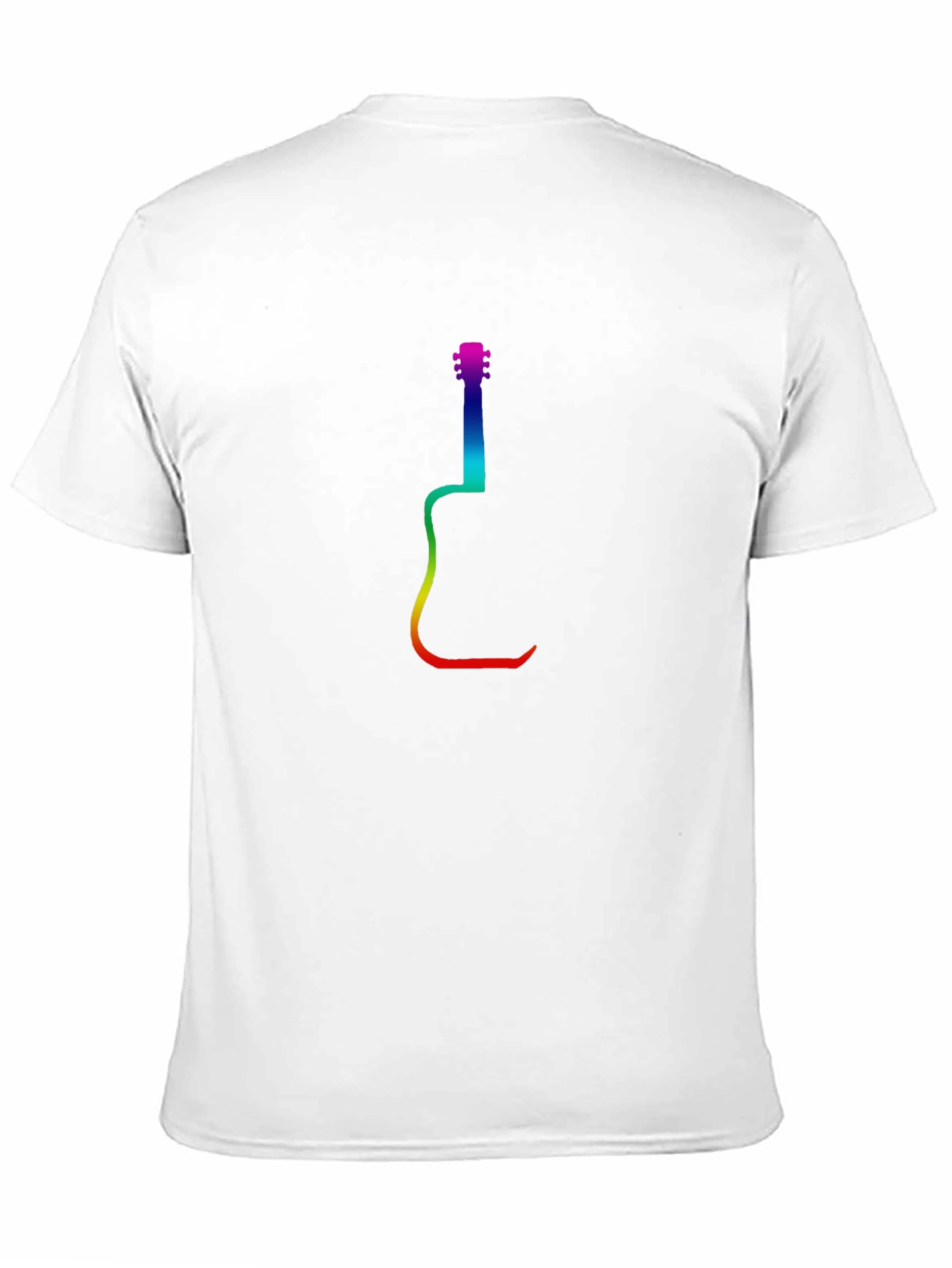 Rainbow Guitar Graphic Black T-Shirt