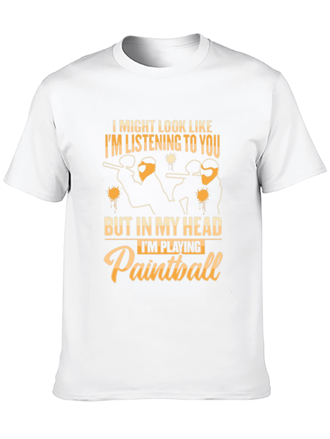 Paintball Player Graphic Tee - Black Cotton