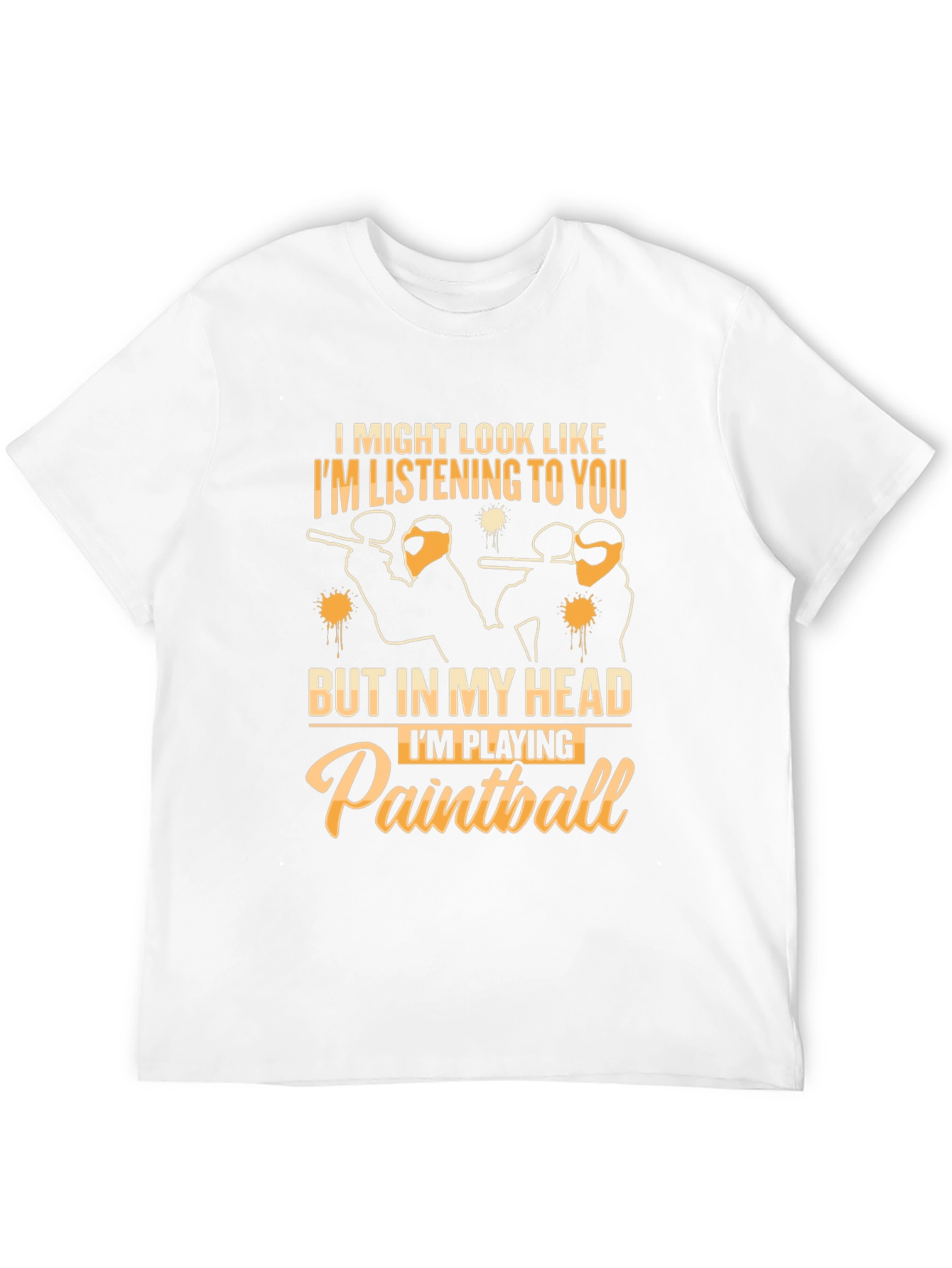 Paintball Player Graphic Tee - Black Cotton