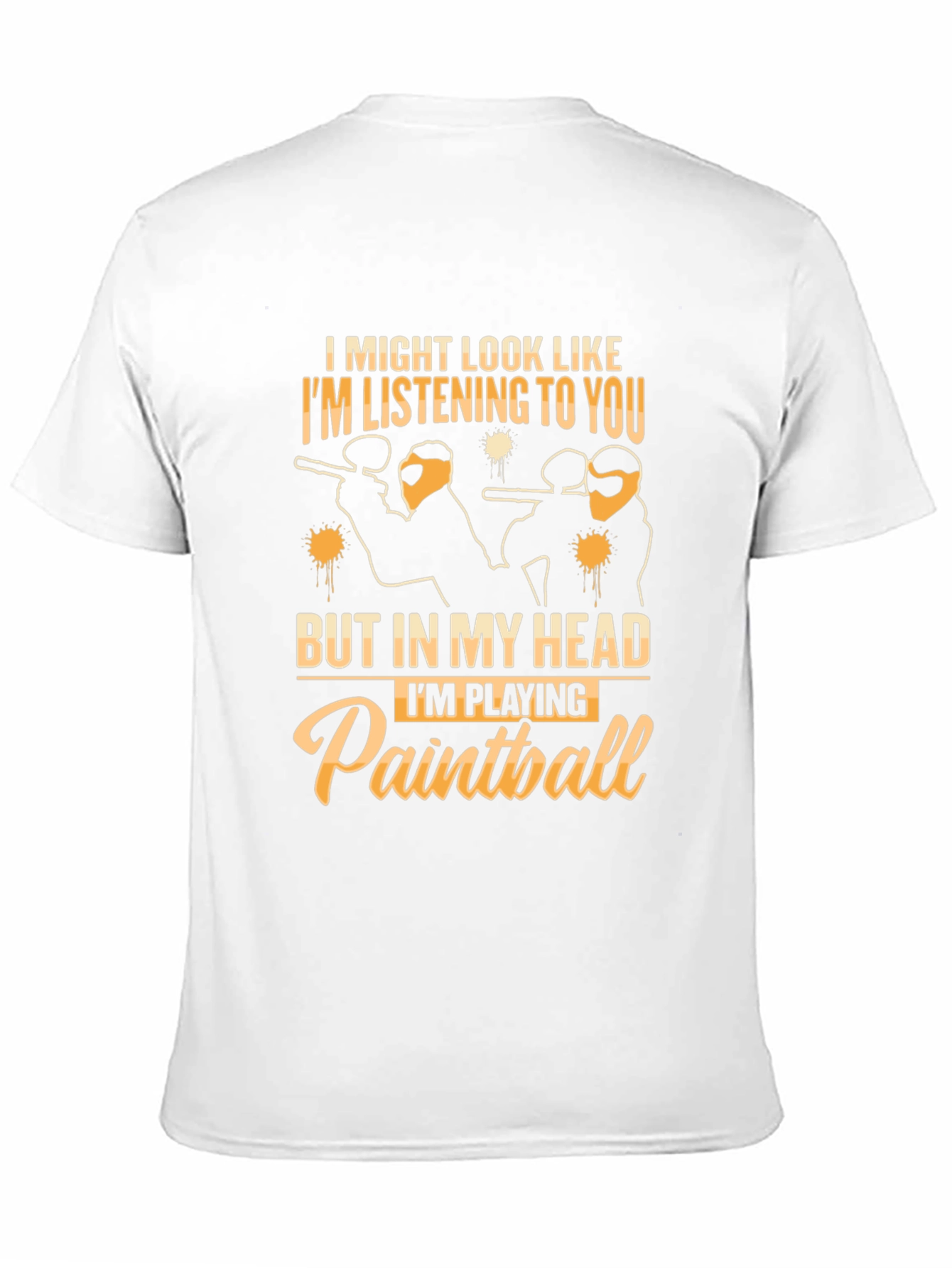 Paintball Player Graphic Tee - Black Cotton