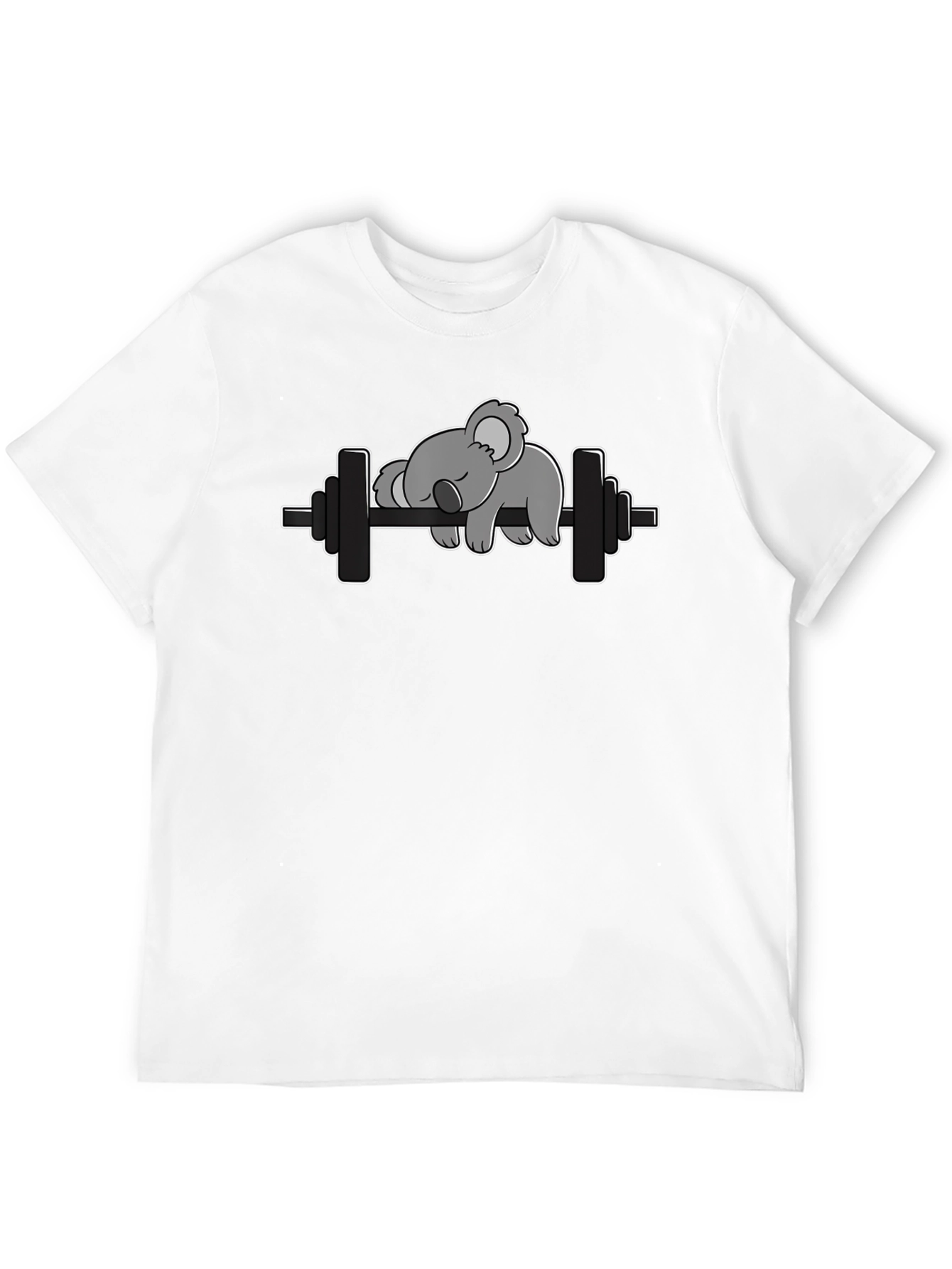 Lazy Koala Barbell T-Shirt - Funny Workout Tee