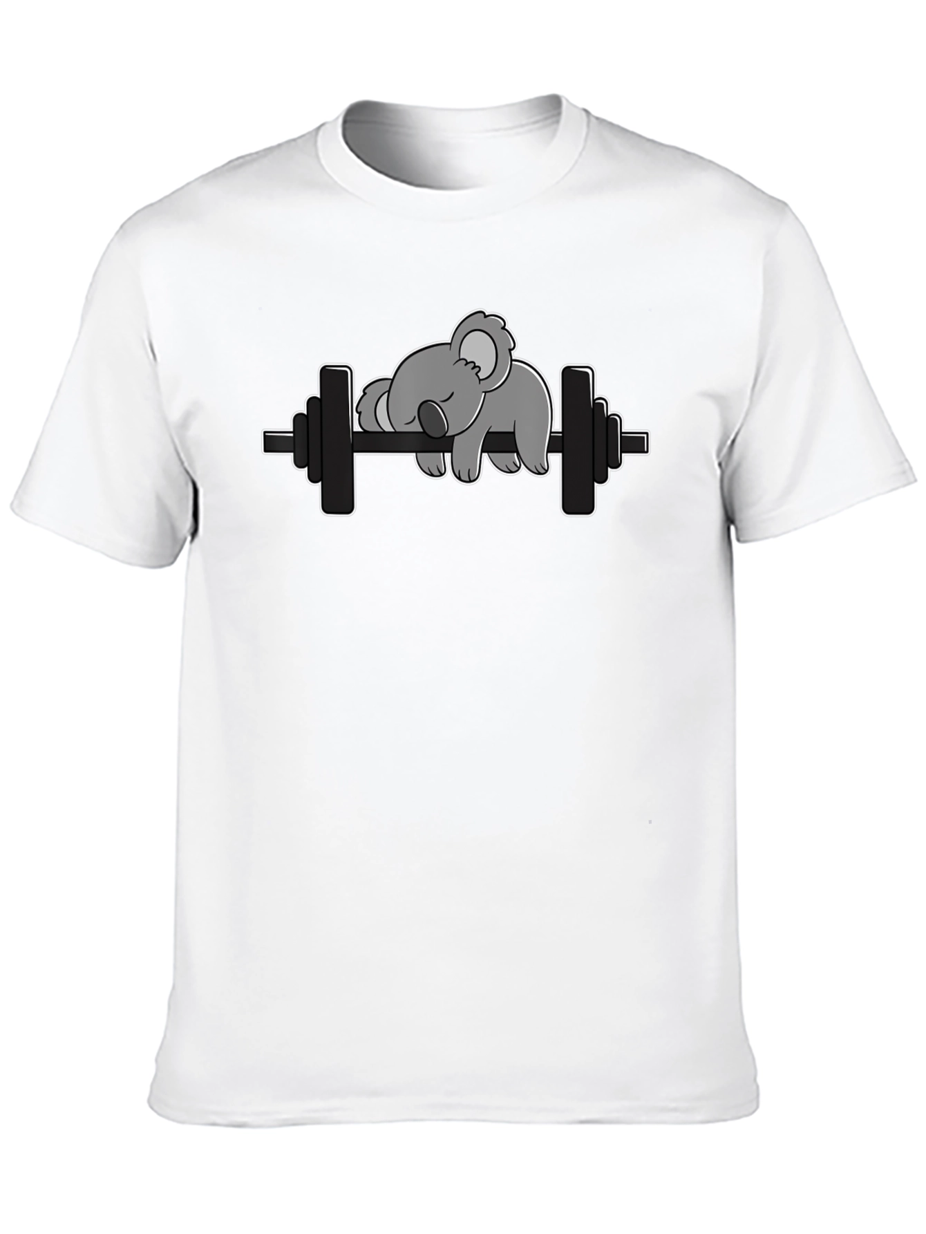 Lazy Koala Barbell T-Shirt - Funny Workout Tee
