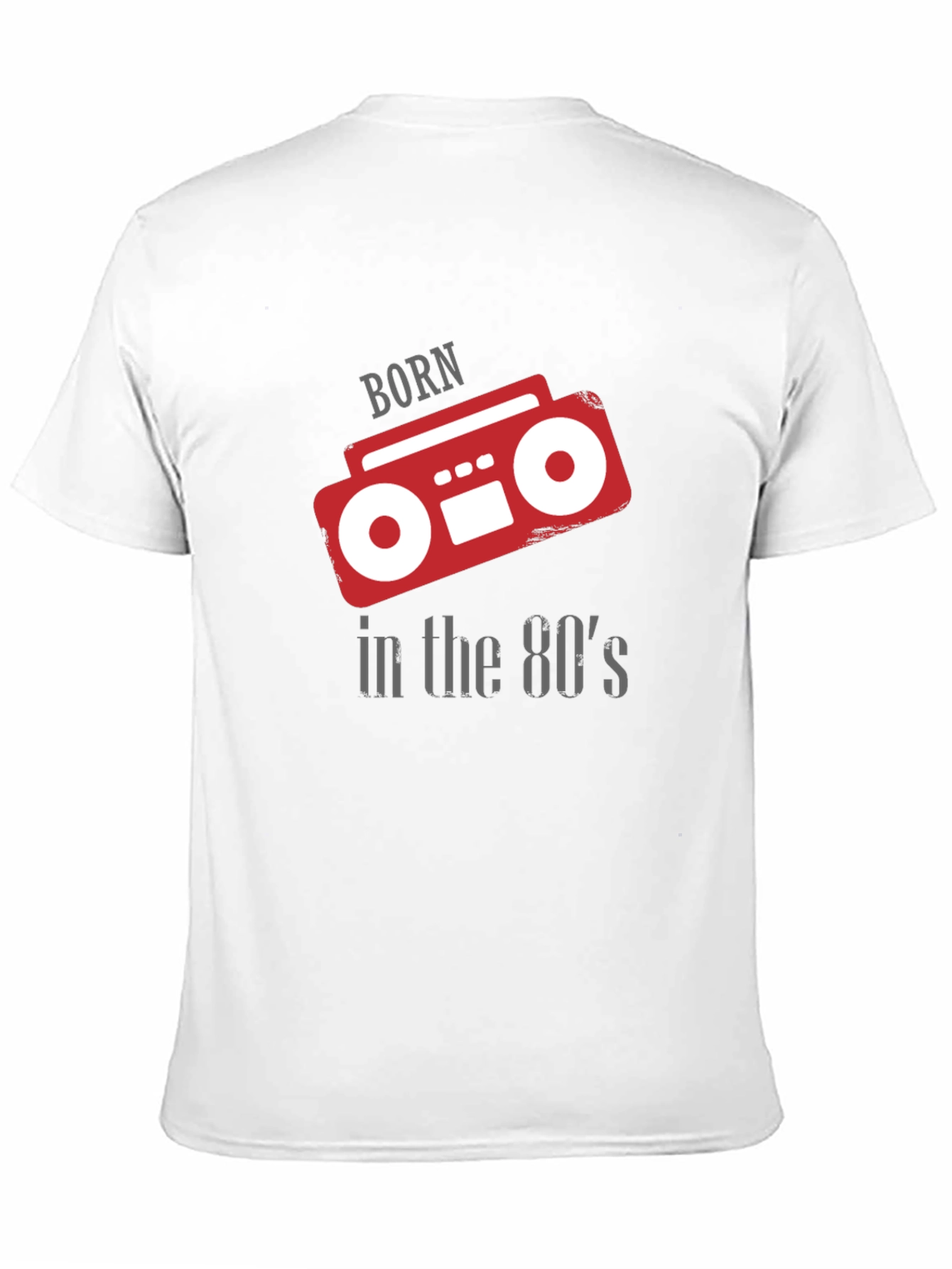 Born in the 80s Retro Boombox Graphic T-Shirt