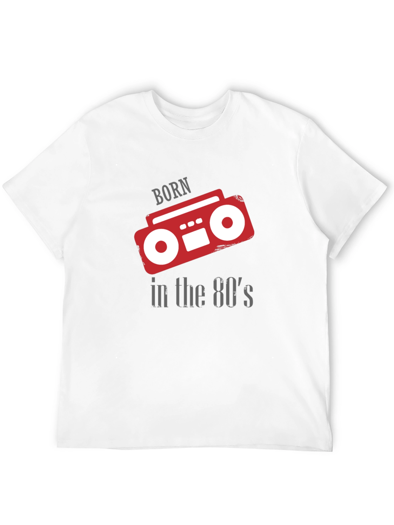 Born in the 80s Retro Boombox Graphic T-Shirt