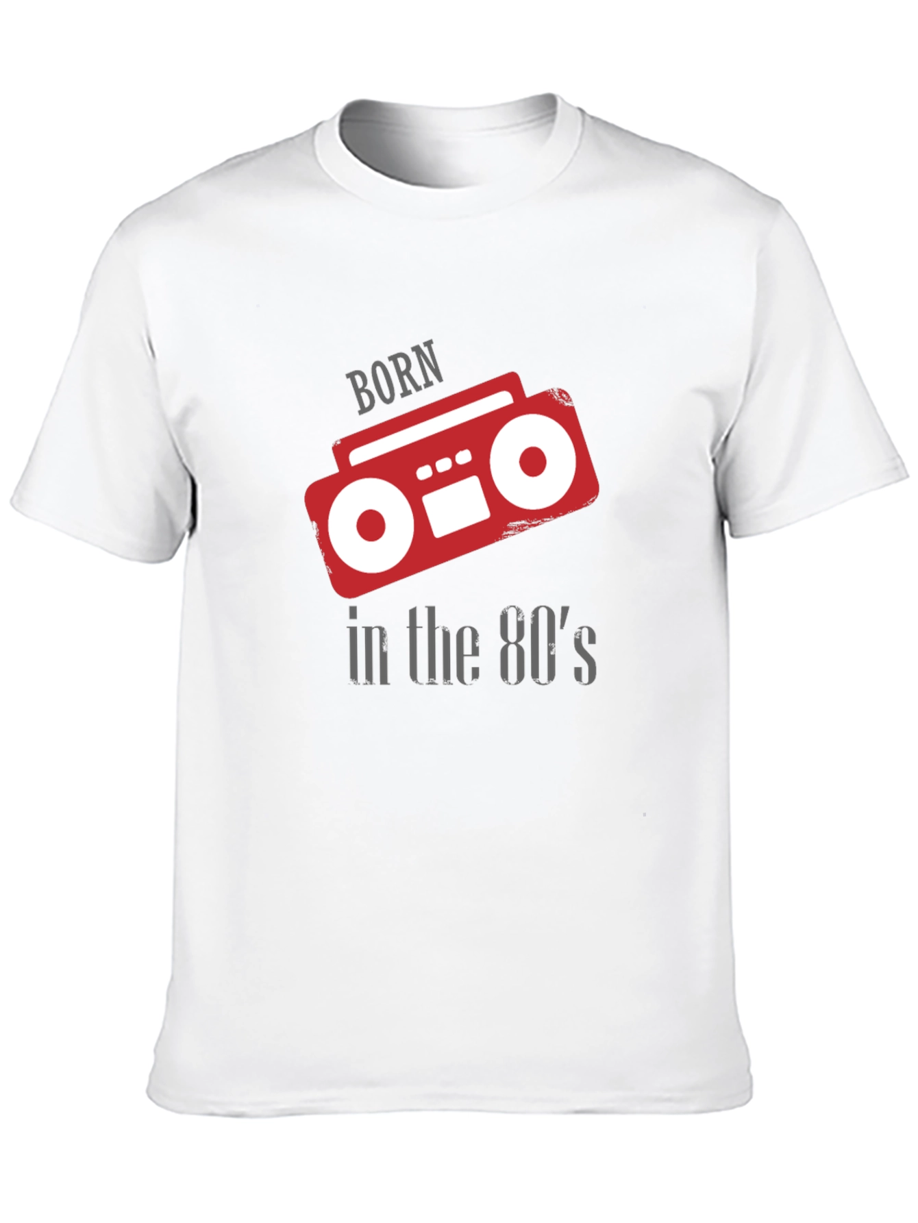 Born in the 80s Retro Boombox Graphic T-Shirt