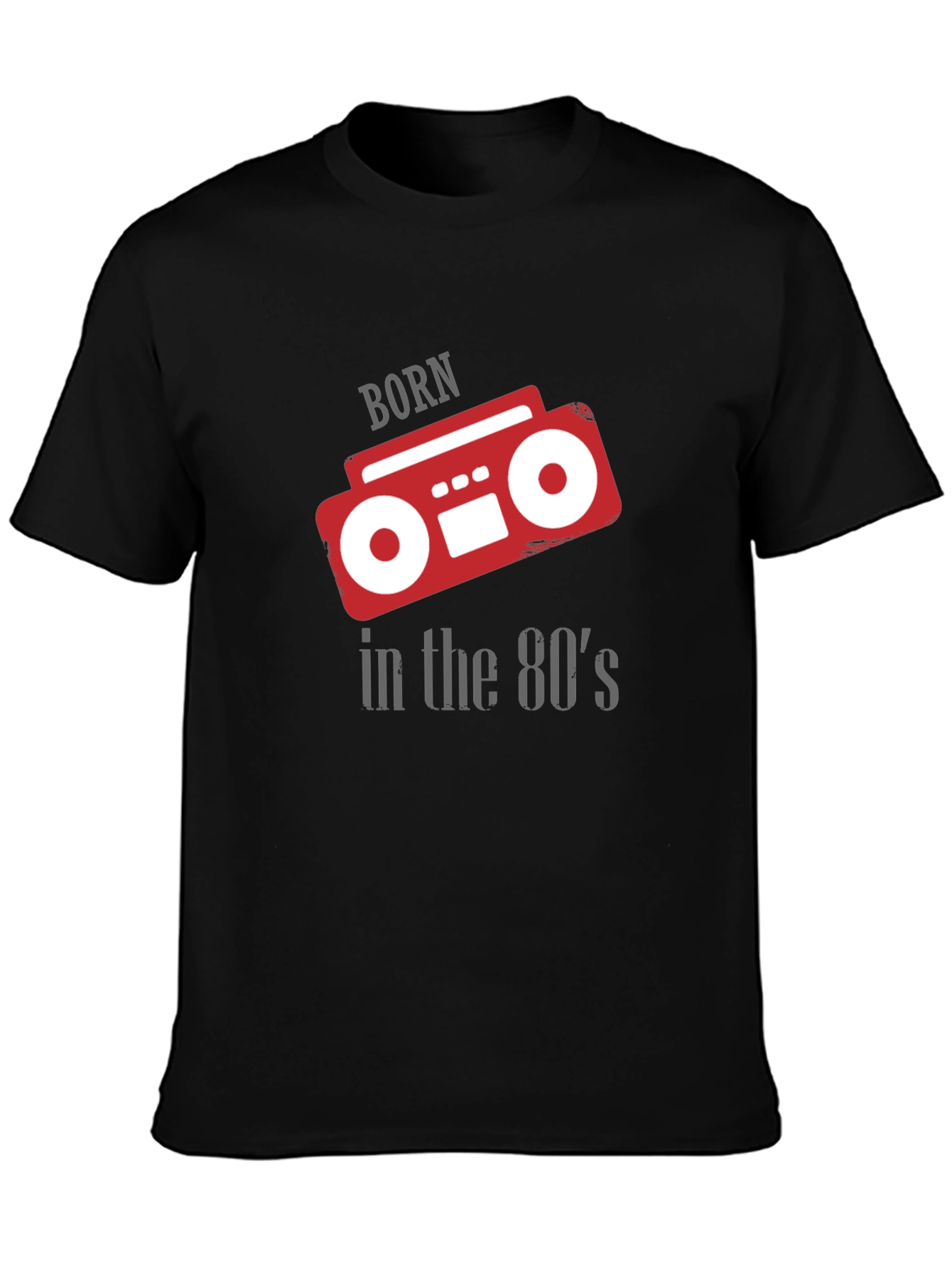 Born in the 80s Retro Boombox Graphic T-Shirt