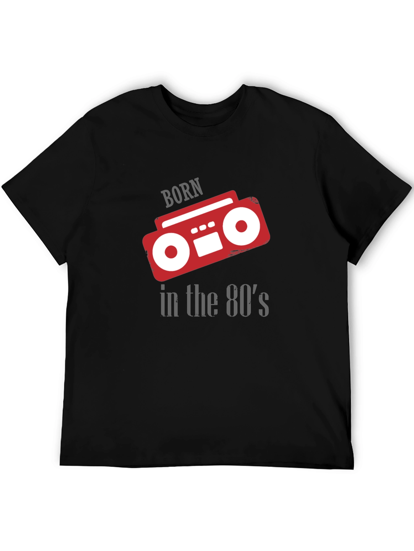 Born in the 80s Retro Boombox Graphic T-Shirt