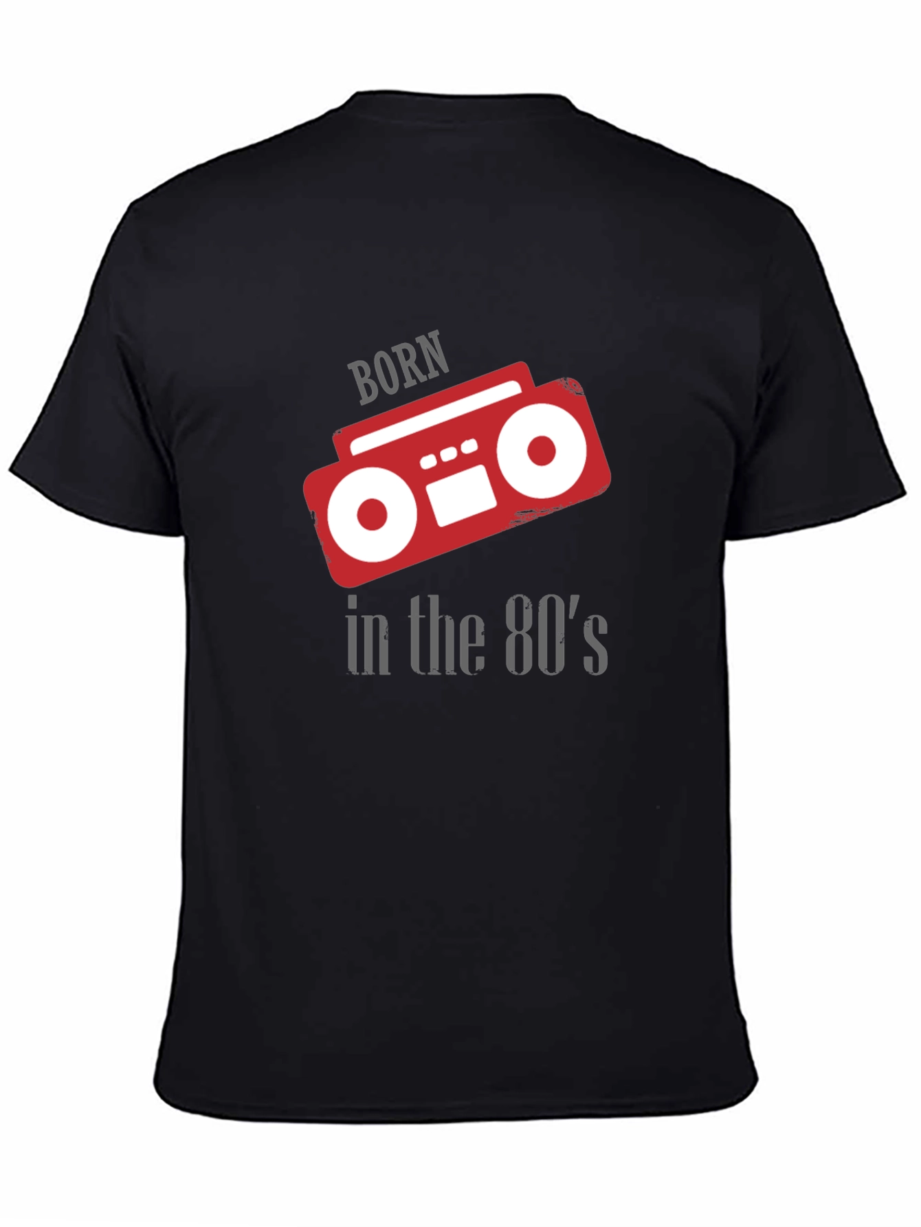 Born in the 80s Retro Boombox Graphic T-Shirt