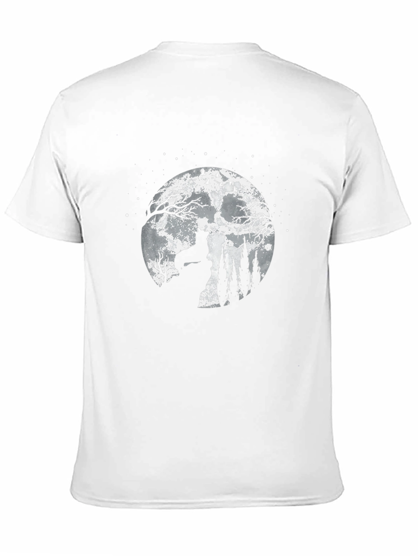 Wolf Moon Graphic Tee - Black Cotton T-Shirt