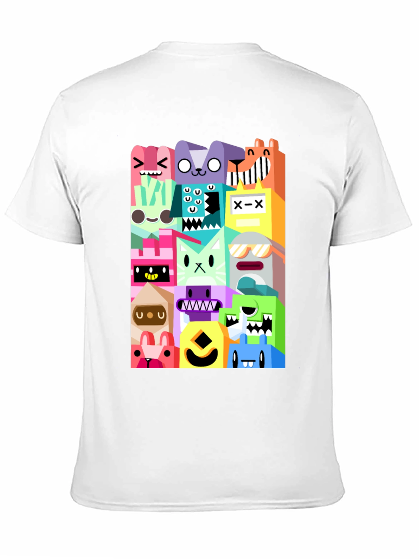 Funky Cartoon Character Black T-Shirt