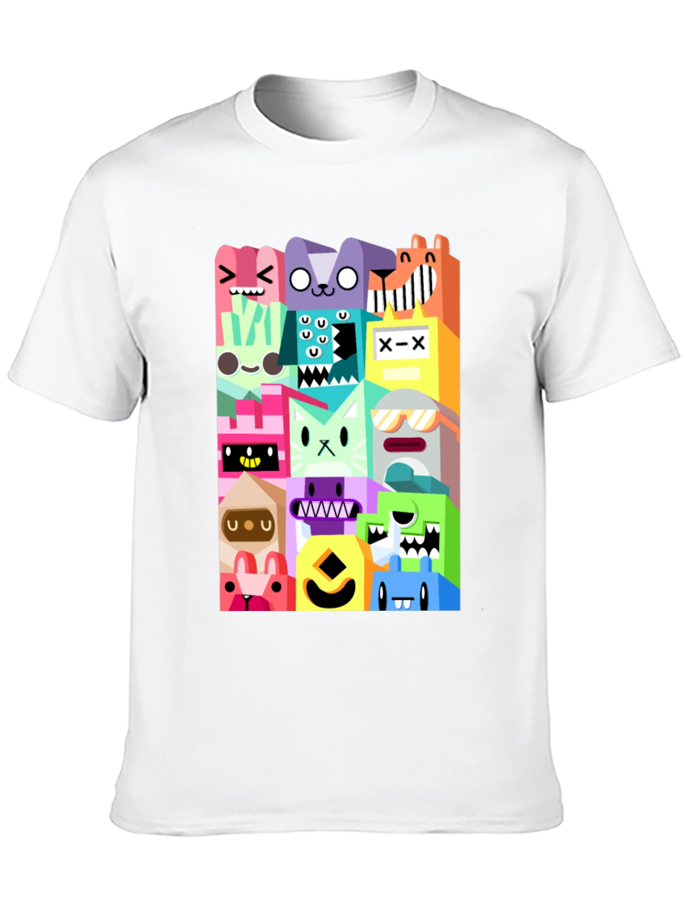 Funky Cartoon Character Black T-Shirt