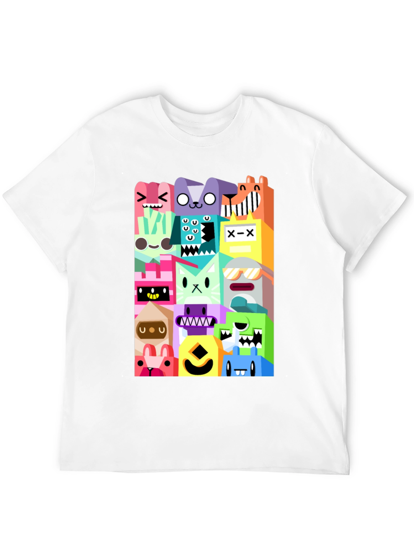 Funky Cartoon Character Black T-Shirt
