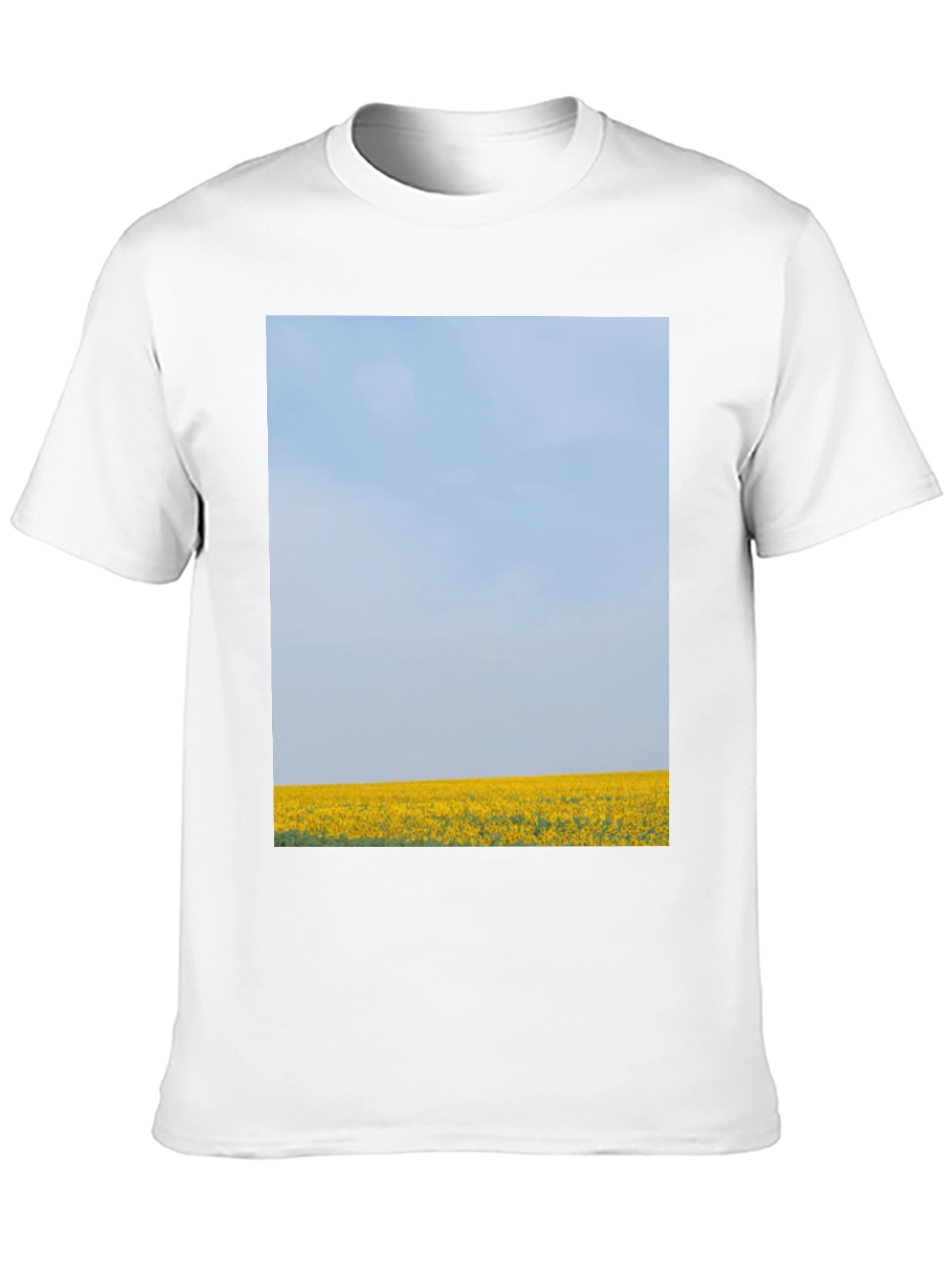 Scenic Meadow Graphic Tee - Black Cotton T-Shirt