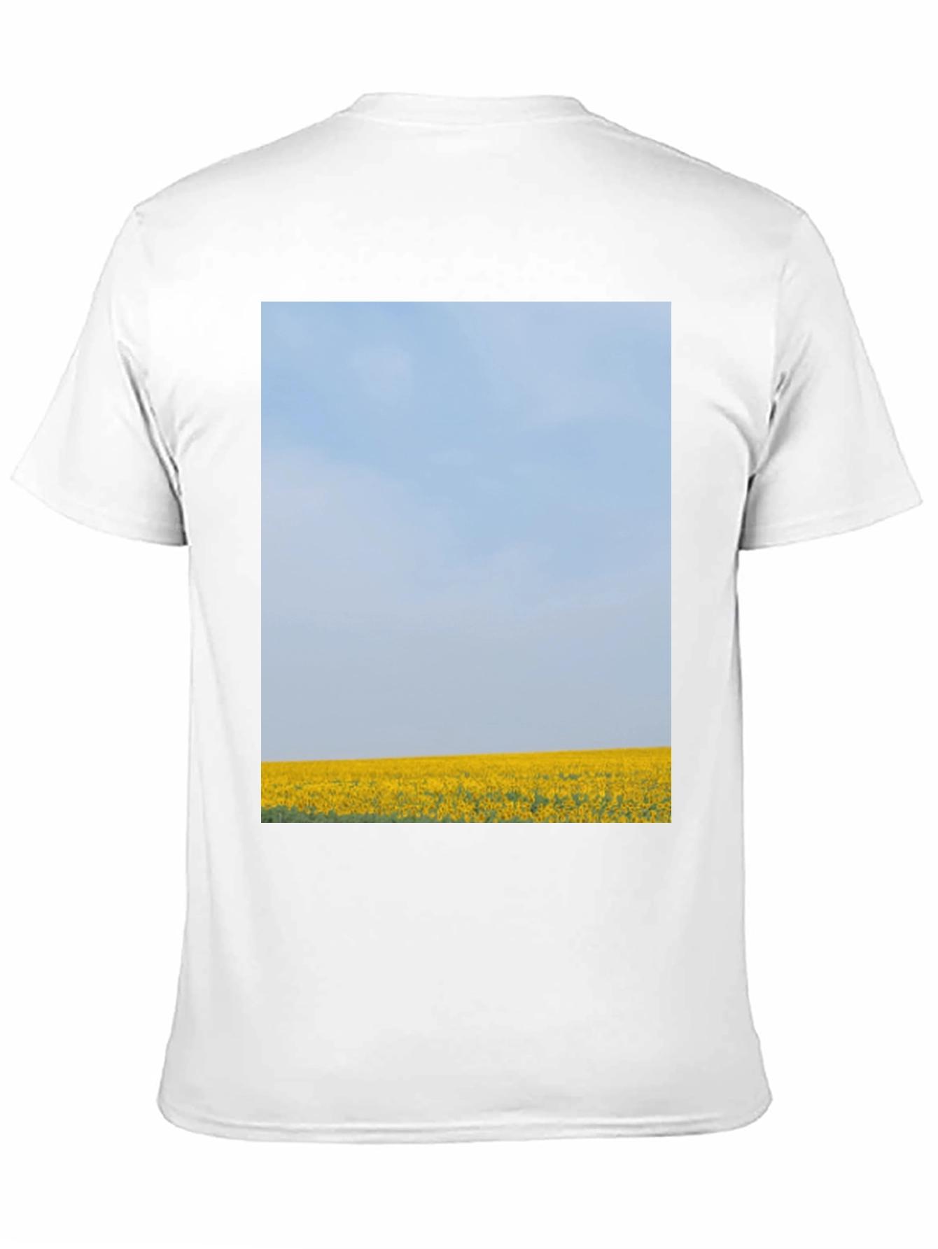 Scenic Meadow Graphic Tee - Black Cotton T-Shirt