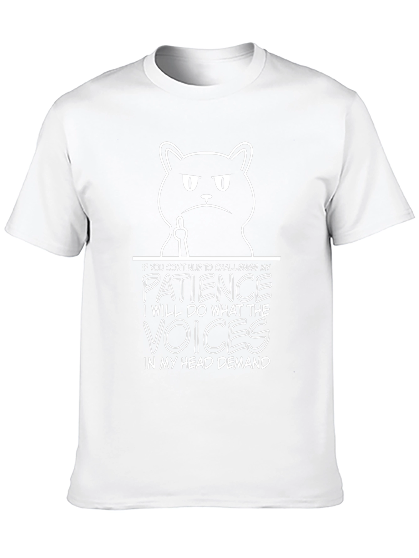 Funny Cat Patience Demand Graphic T-Shirt