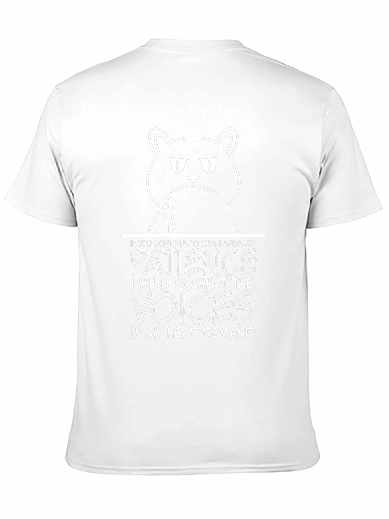 Funny Cat Patience Demand Graphic T-Shirt
