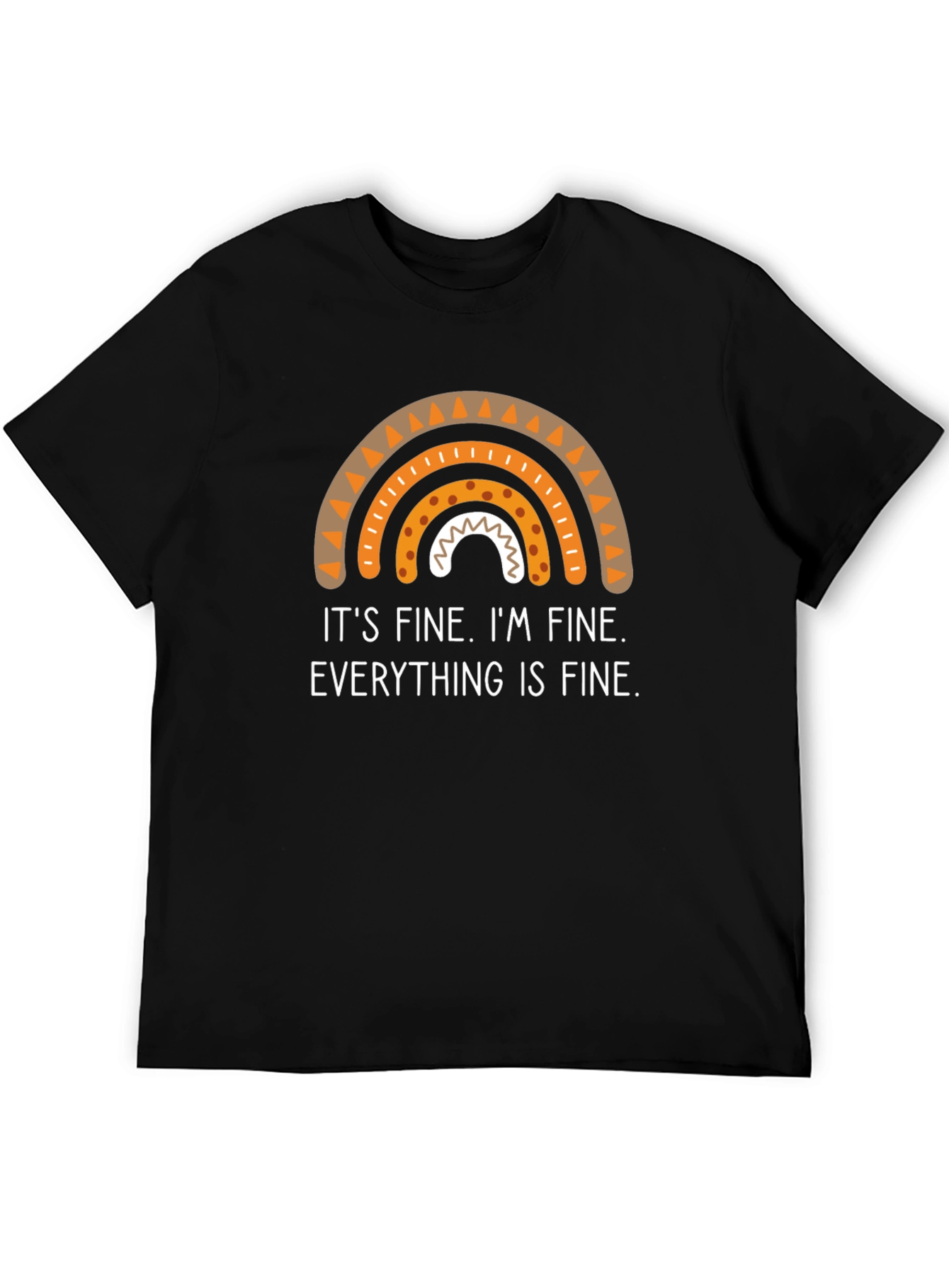 Its Fine Rainbow Graphic Tee - Novelty T-Shirt