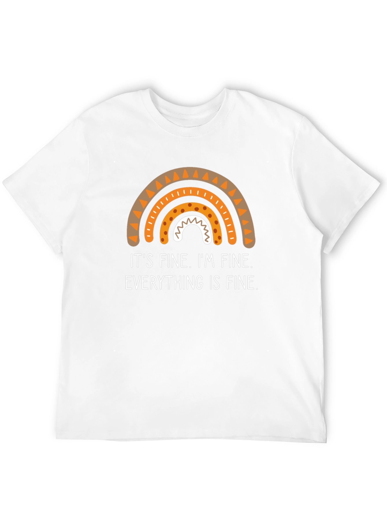 Its Fine Rainbow Graphic Tee - Novelty T-Shirt