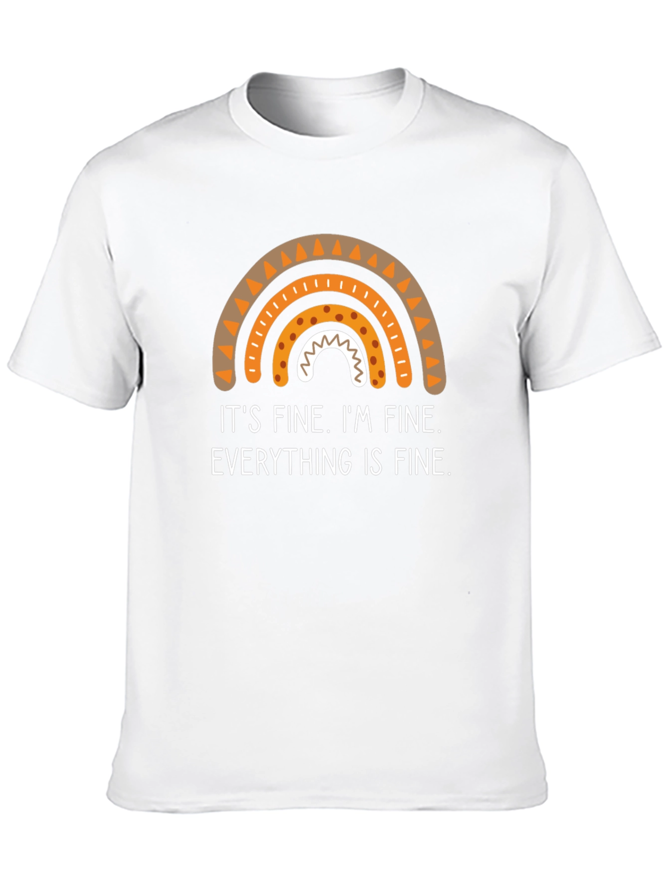 Its Fine Rainbow Graphic Tee - Novelty T-Shirt