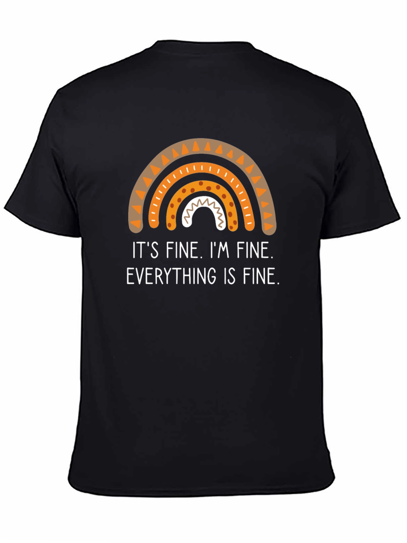 Its Fine Rainbow Graphic Tee - Novelty T-Shirt