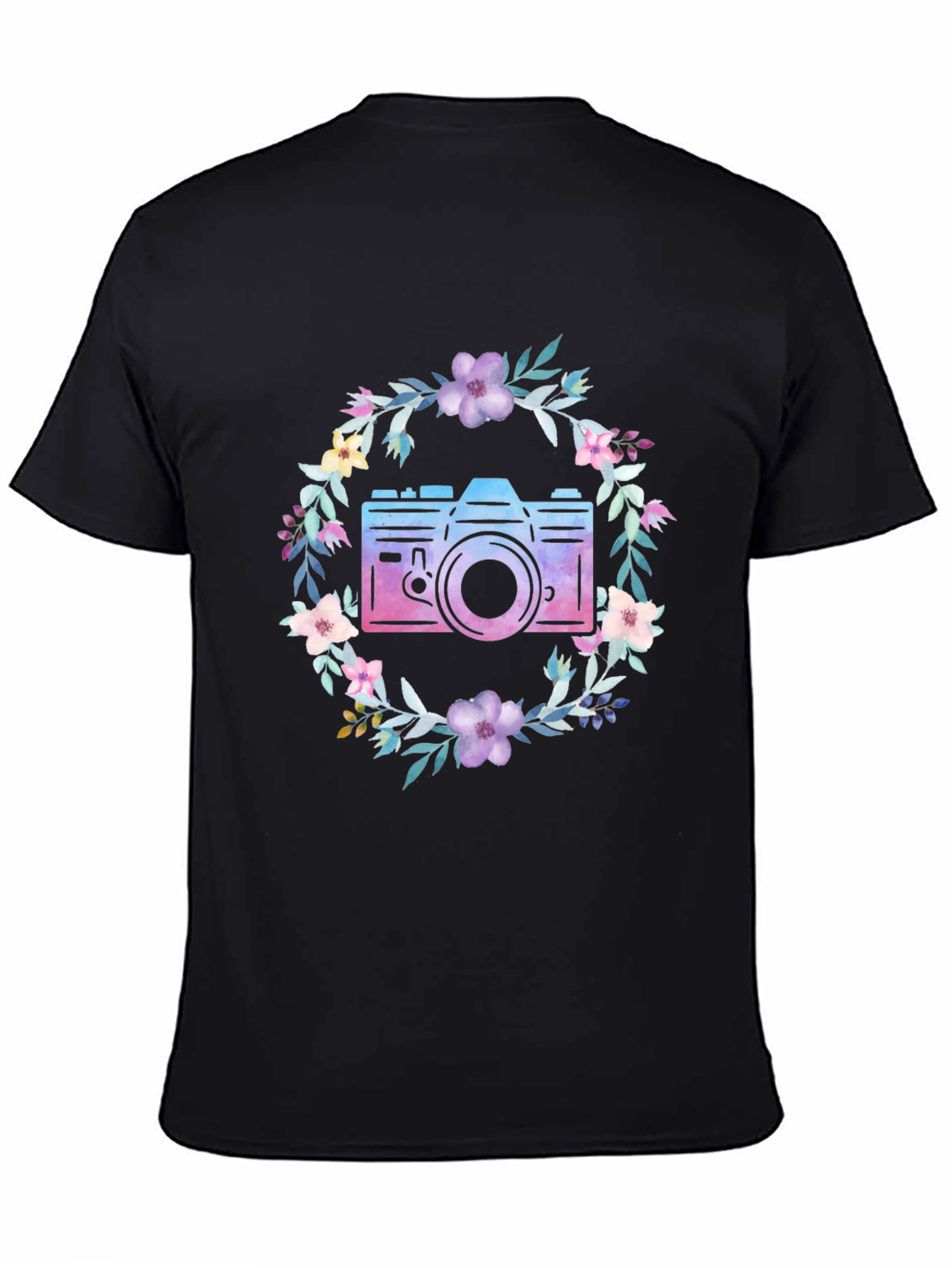 Floral Camera T-Shirt - Unisex Style