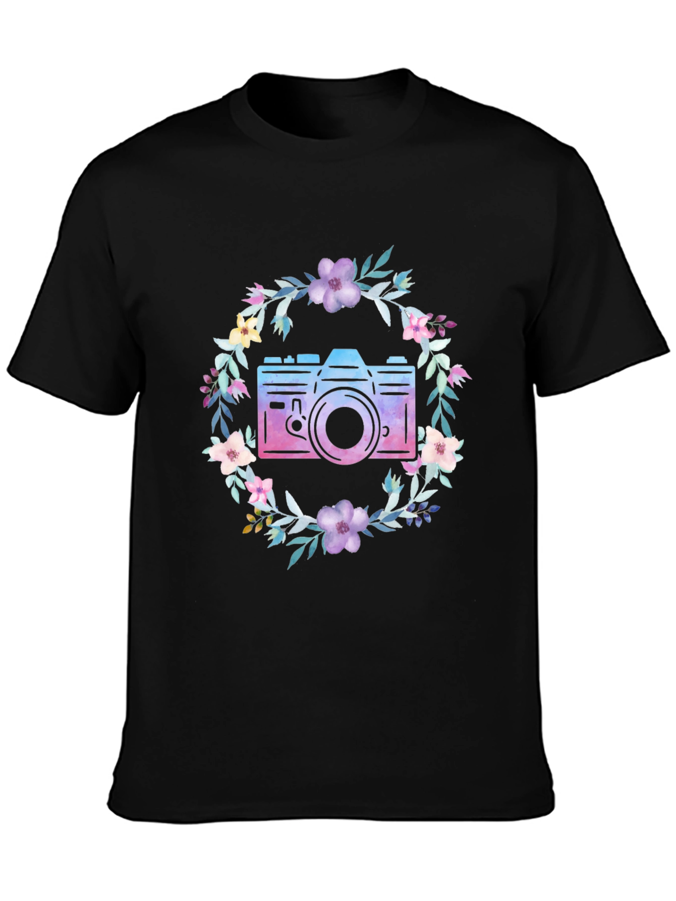 Floral Camera T-Shirt - Unisex Style