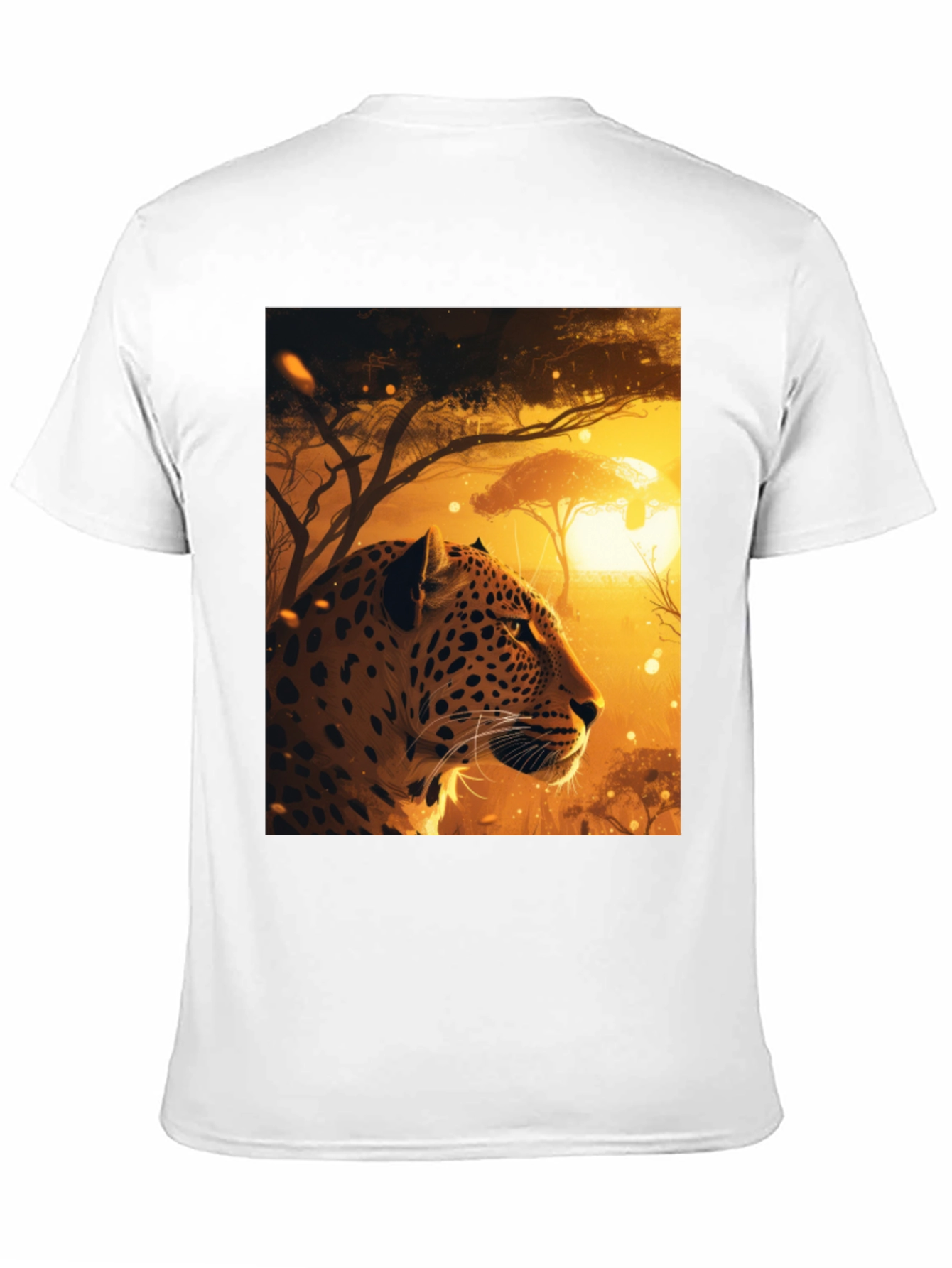 African Leopard Graphic Tee - Black