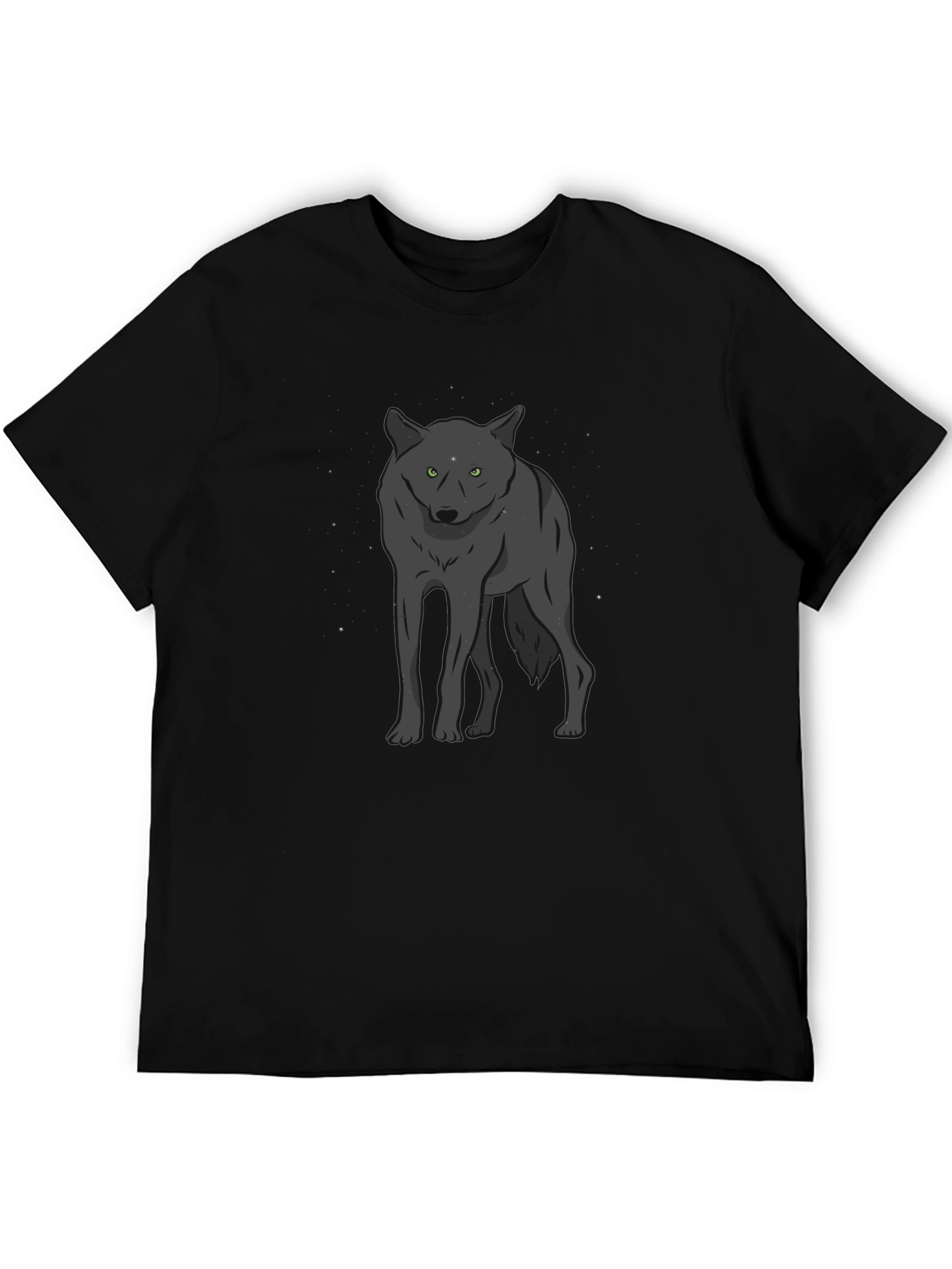 Wolf Graphic Print Crew Neck T-Shirt