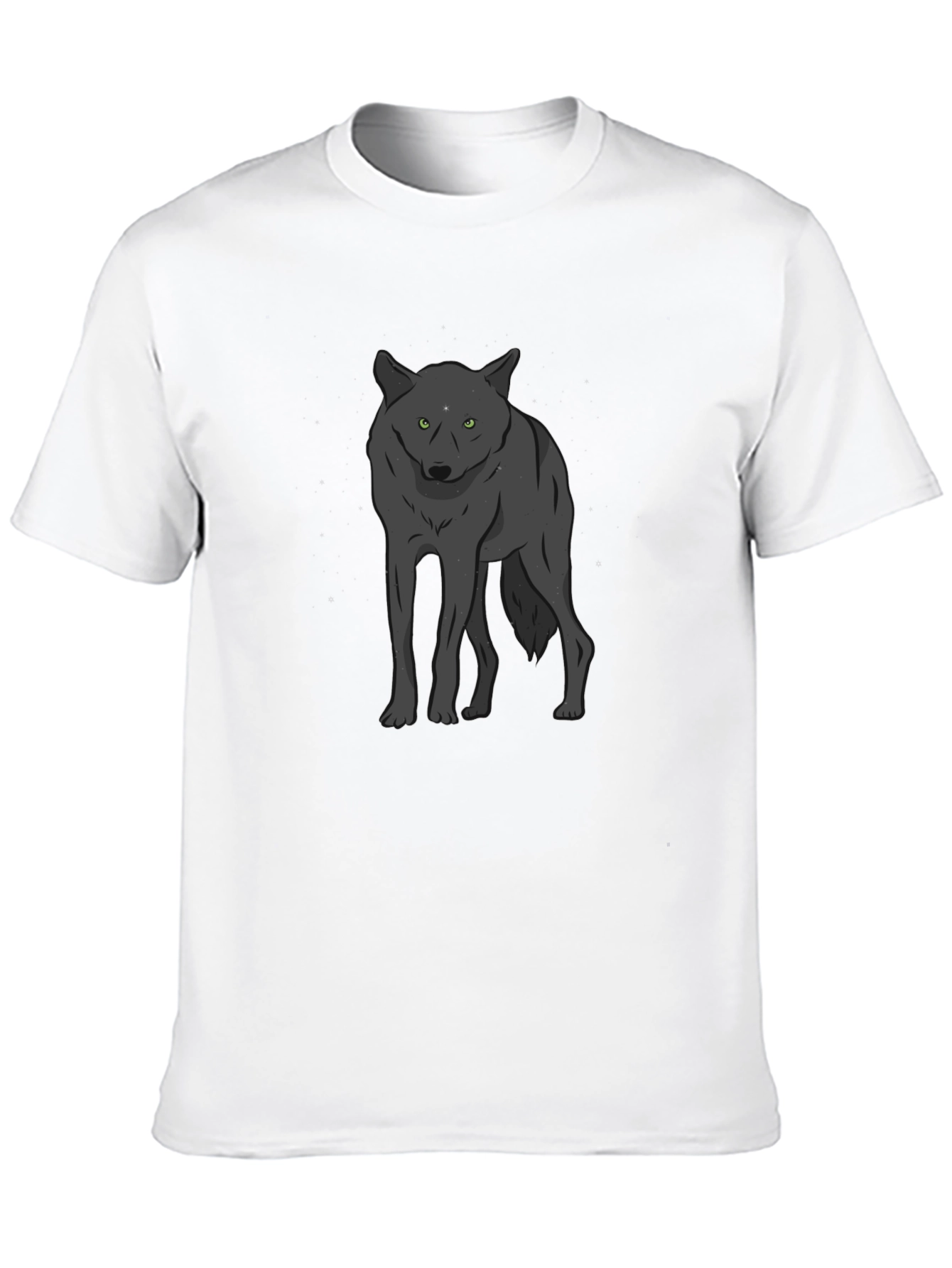 Wolf Graphic Print Crew Neck T-Shirt