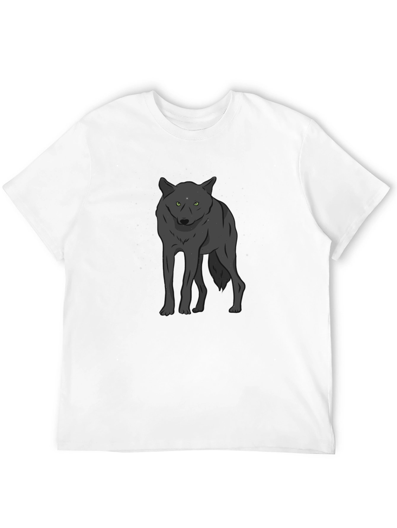 Wolf Graphic Print Crew Neck T-Shirt