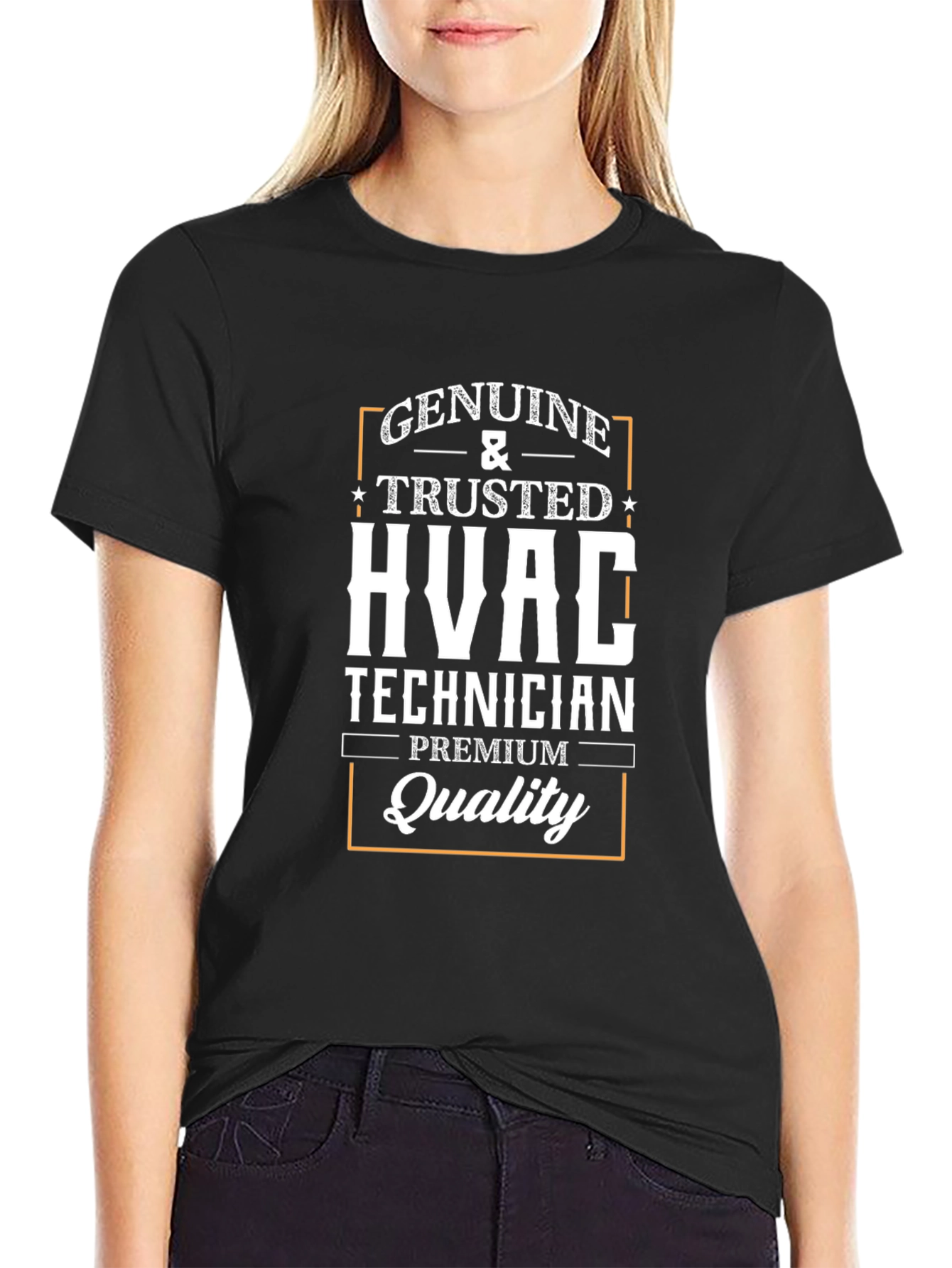 HVAC Technician Genuine & Trusted Premium Quality Black T-Shirt