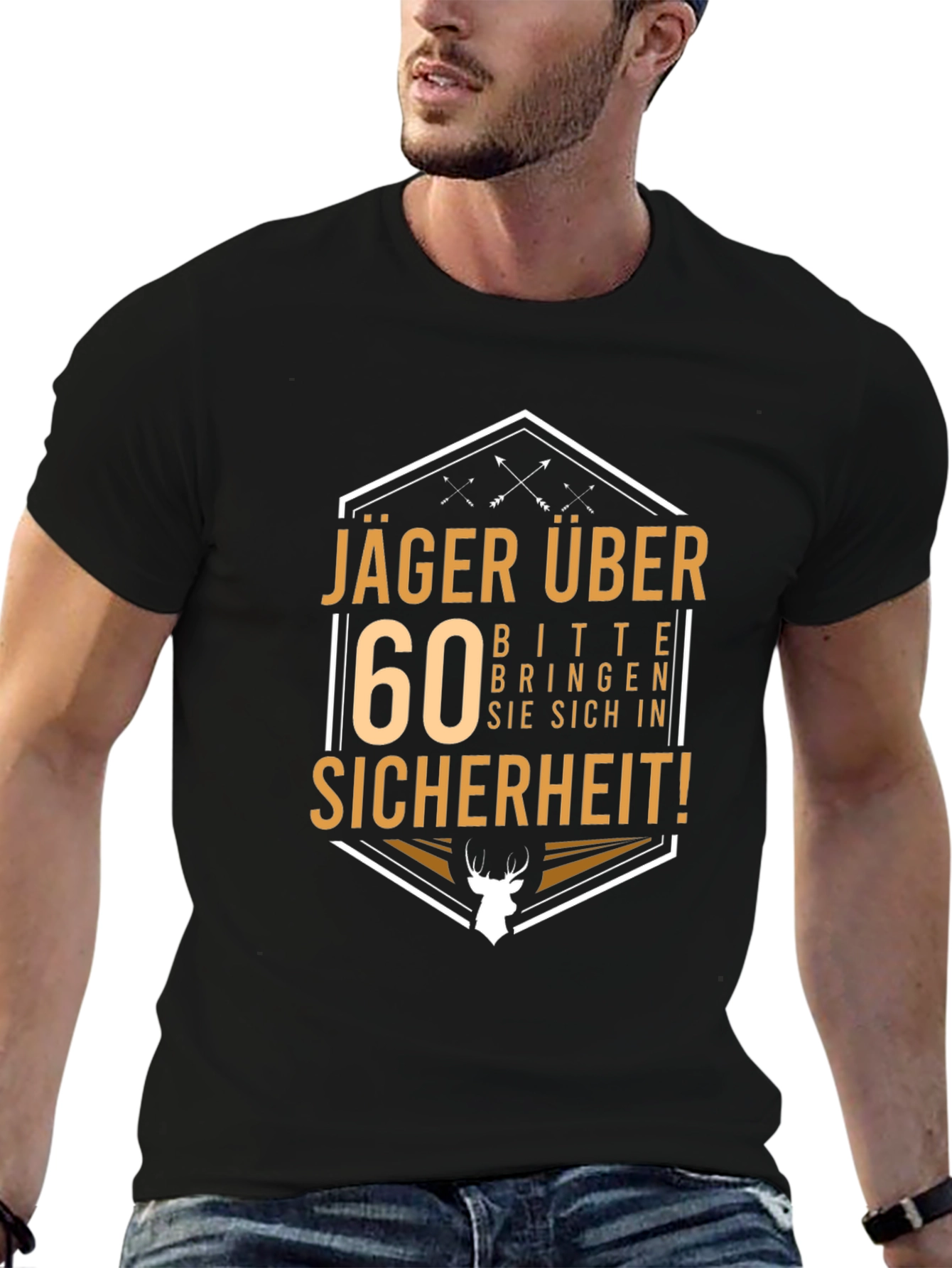 Hunter Over 60 T-Shirt - Funny German Joke Tee