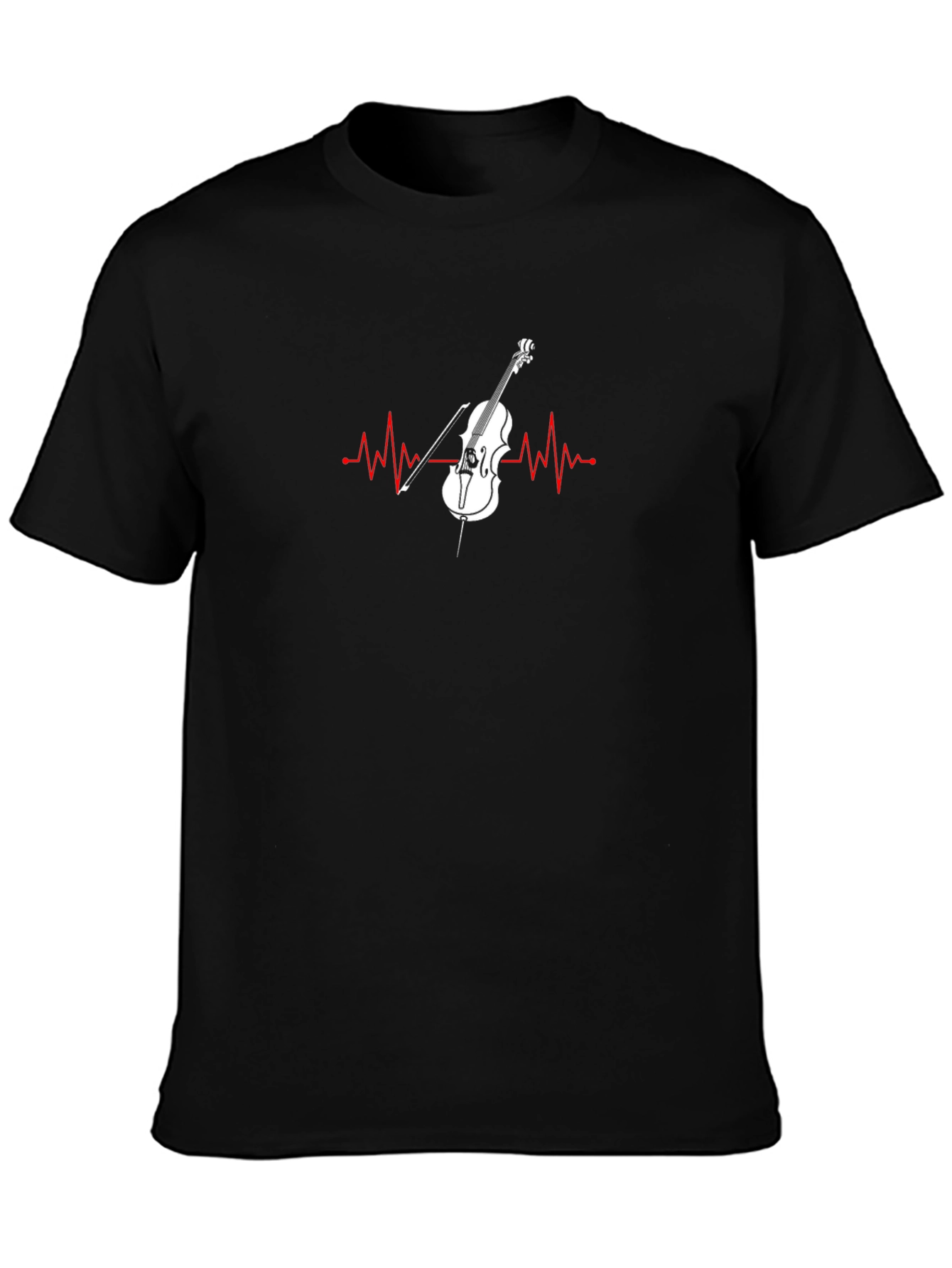 Musical Heartbeat T-Shirt - Cello Music Love