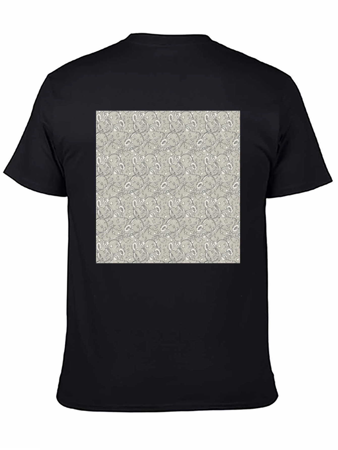 Patterned Graphic Tee - Abstract Design Casual Wear